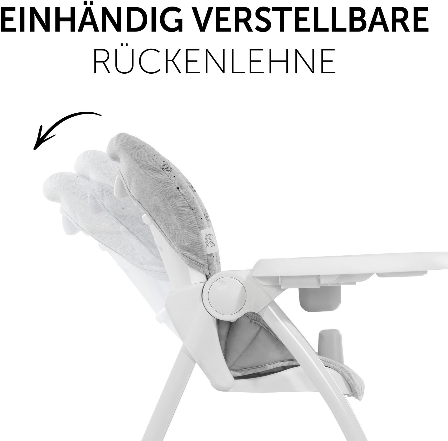 Hauck Hochstuhl »Sit N Fold, Mickey Mouse grey«, zusammenklappbar