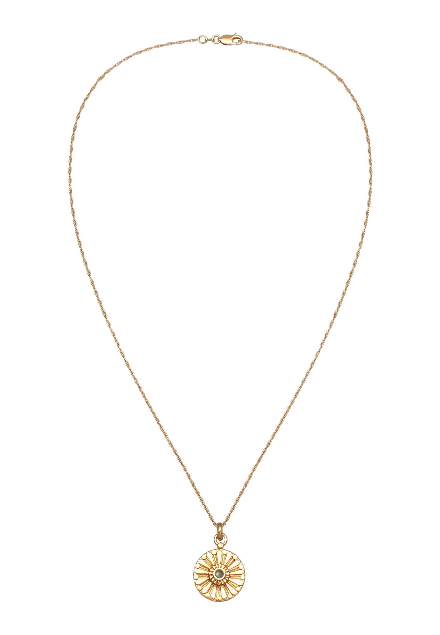 Elli Premium Kette mit Anhänger »Halskette Antike Münze Sonne Labradorit 925 Silber«