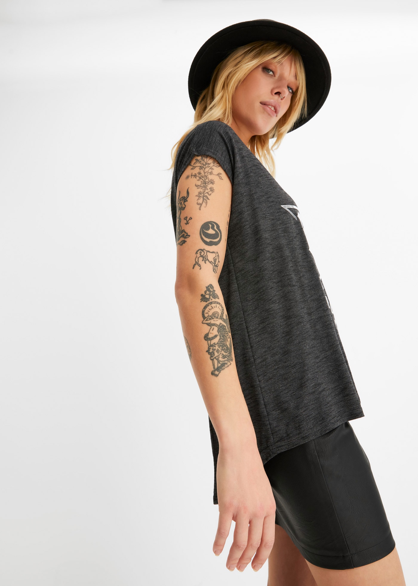 bonprix Longshirt Longshirt aus softem Viskose-Mix