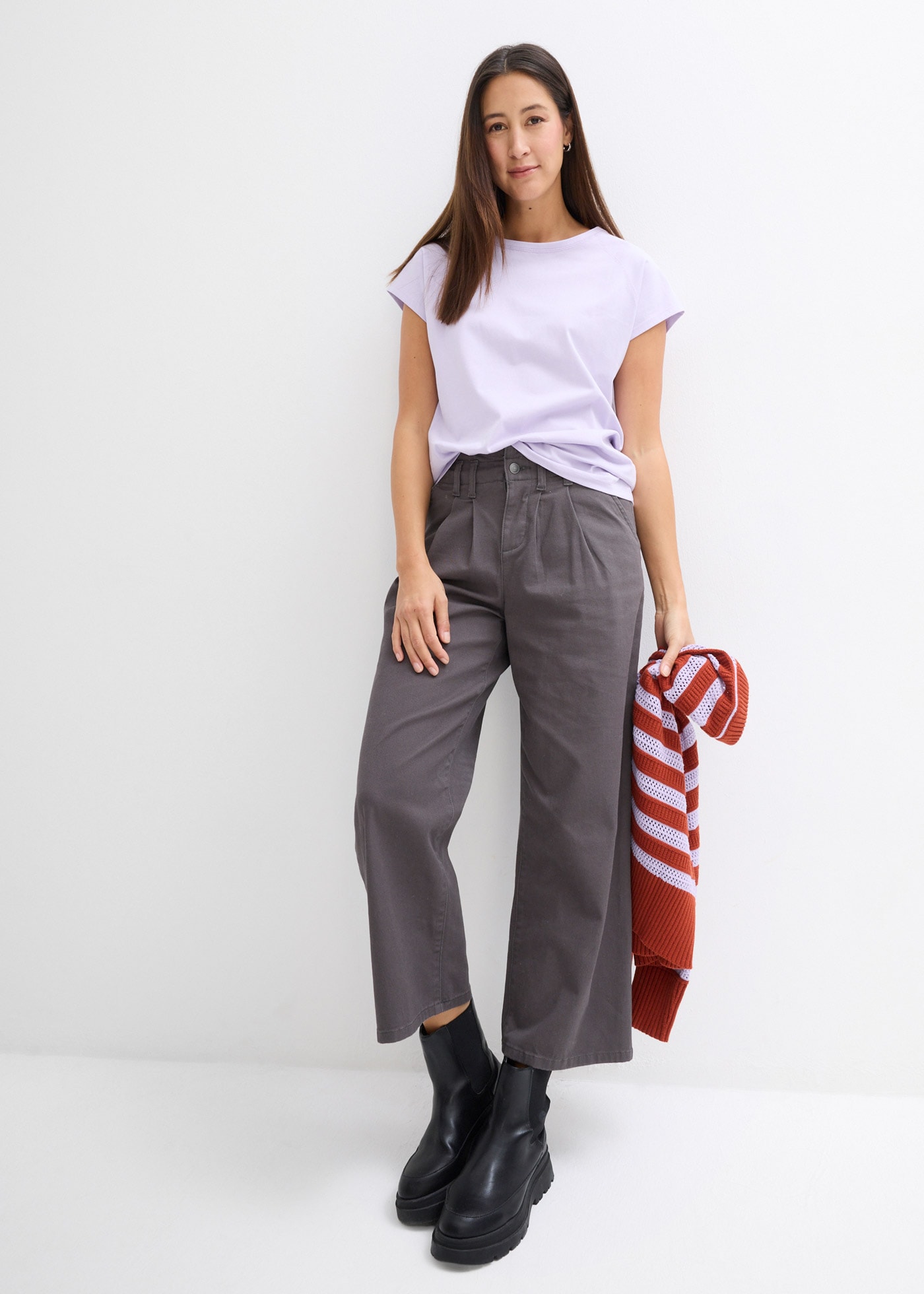 bonprix T-Shirt bequeme Passform, Raglan-Kurzarm, aus Baumwolle