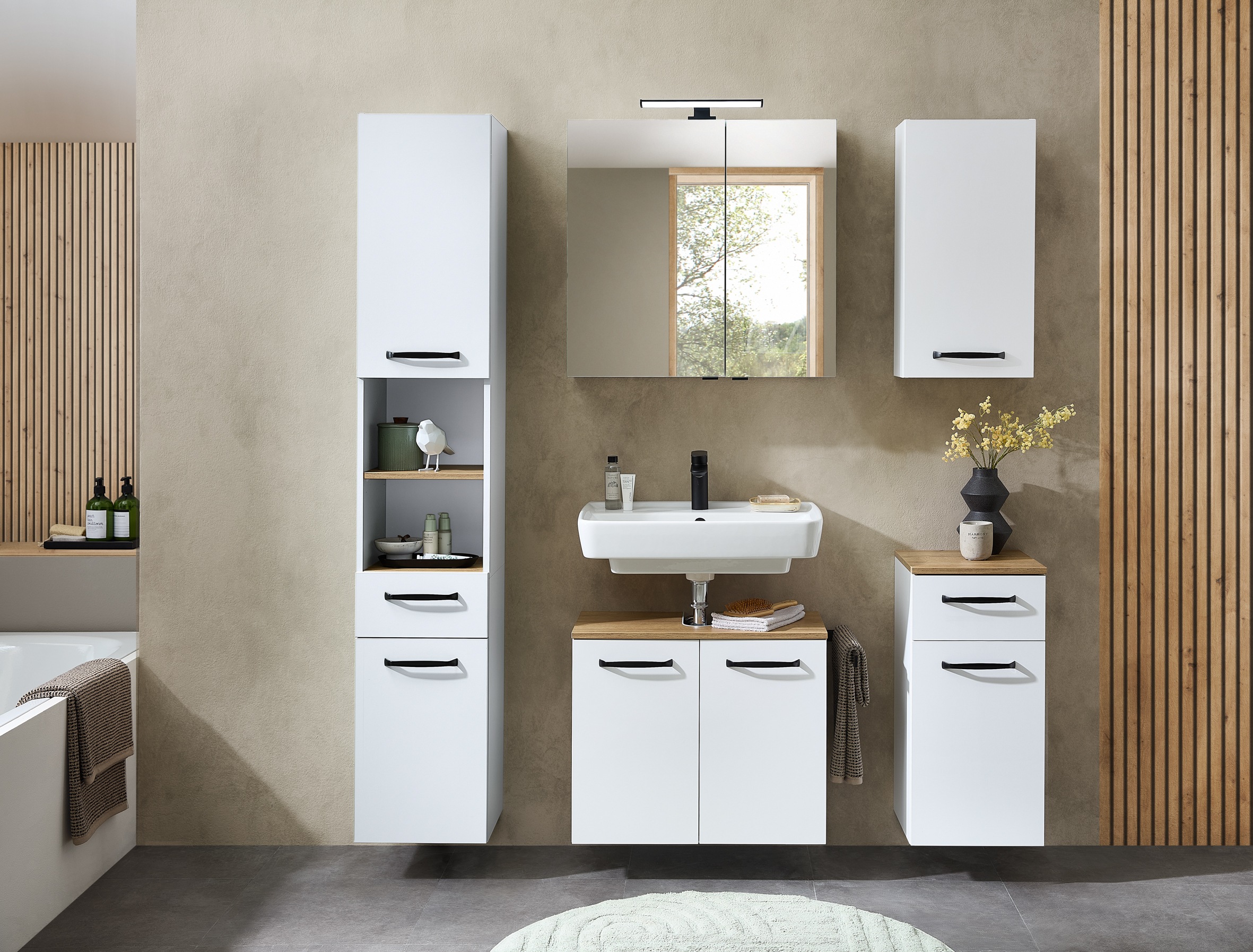 Saphir Hängeschrank »Quickset 500, Badschrank 32,4 cm, 1 Tür, 2 Einlegeboden« Badezimmer-Hängeschrank, Wandschrank