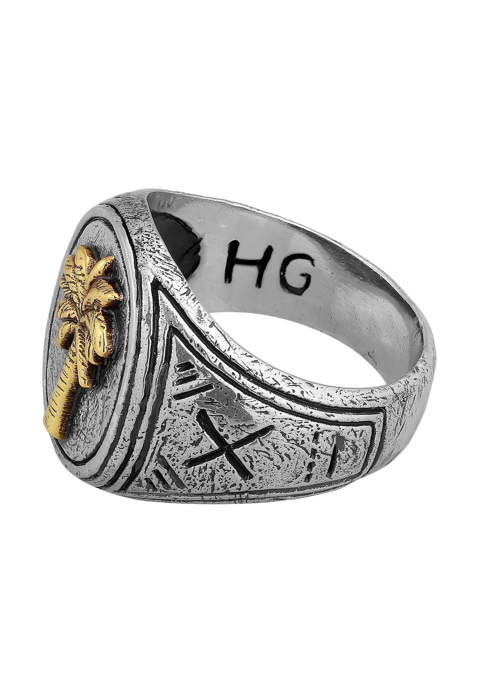 HAZE & GLORY Siegelring »Ring Siegelring - Palmlover 925 Silber«