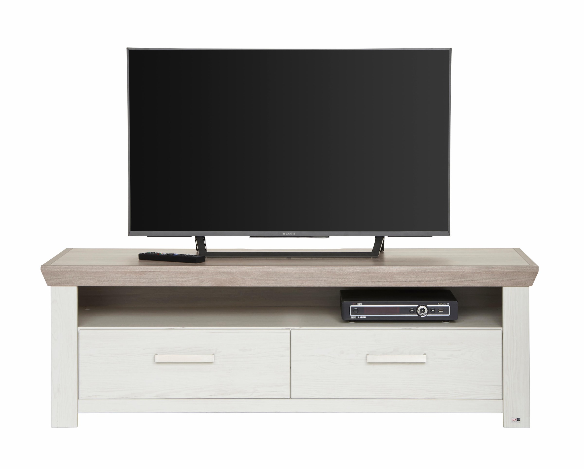 set one by Musterring Lowboard »York« Typ 31, mit 2 Schubkästen, Beleuchtung optional, Breite 140 cm