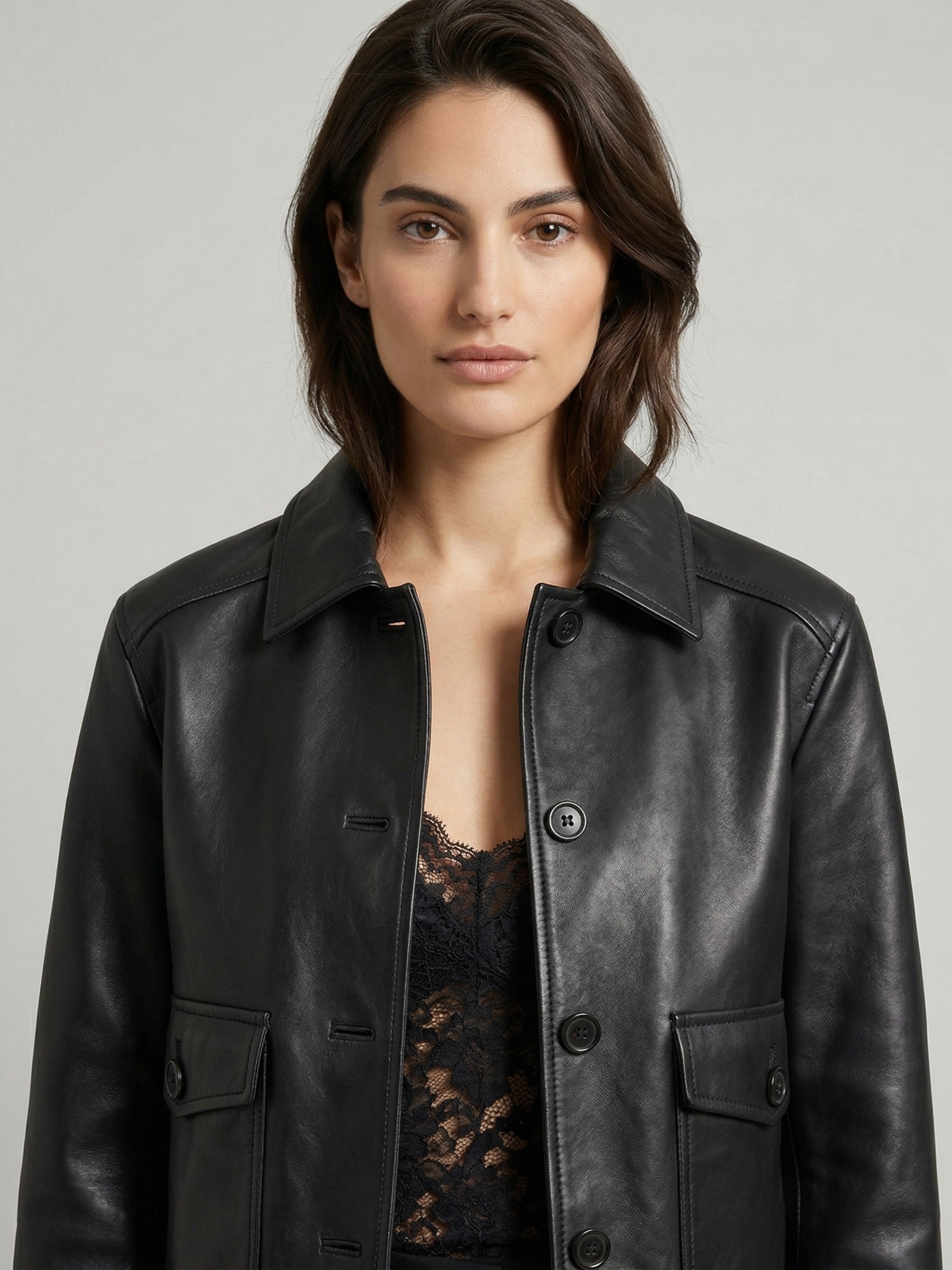 RICANO Bolerojacke »Lederjacke Bruna« ohne Kapuze Handgefertigt aus echtem Leder