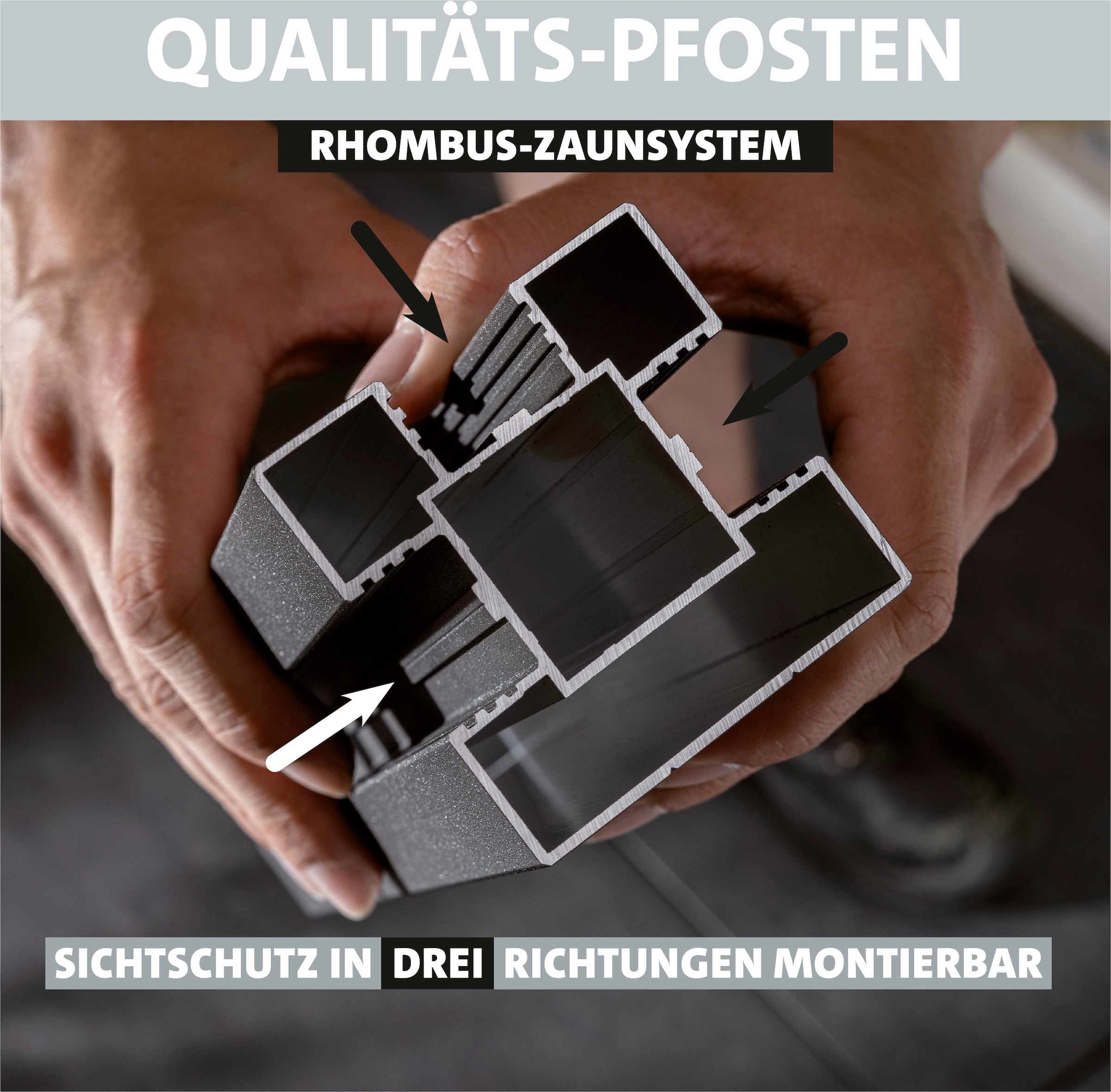 STAKET PRO Gartenzaun »Komplettzaun »Rhombus Mini« Breite 1800 - 2400 mm« Zaunhöhe 180 cm, Zaunlänge 1,842 - 7,326 m