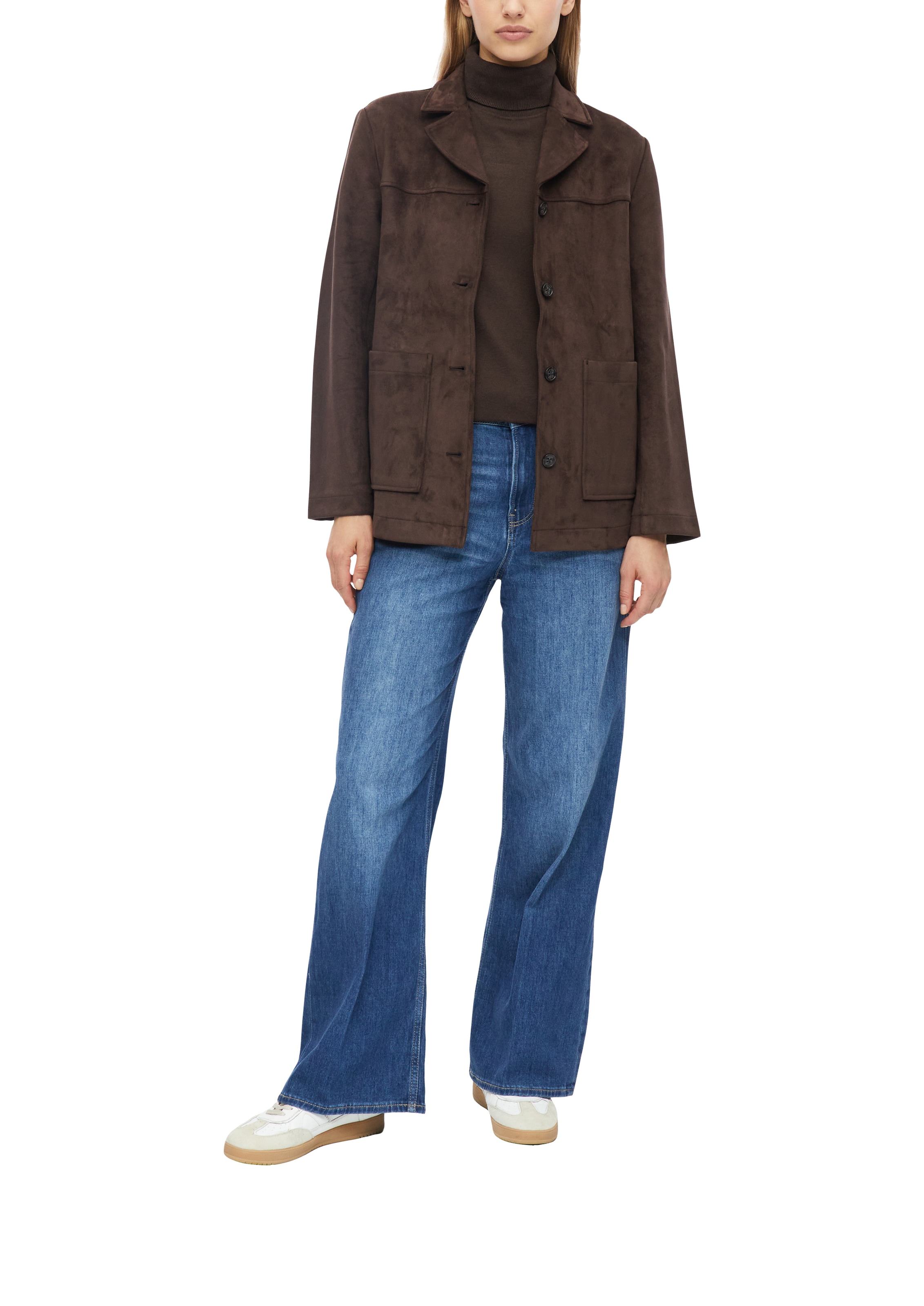 s.Oliver Rollkragenpullover mit Viskose / Feinstrick
