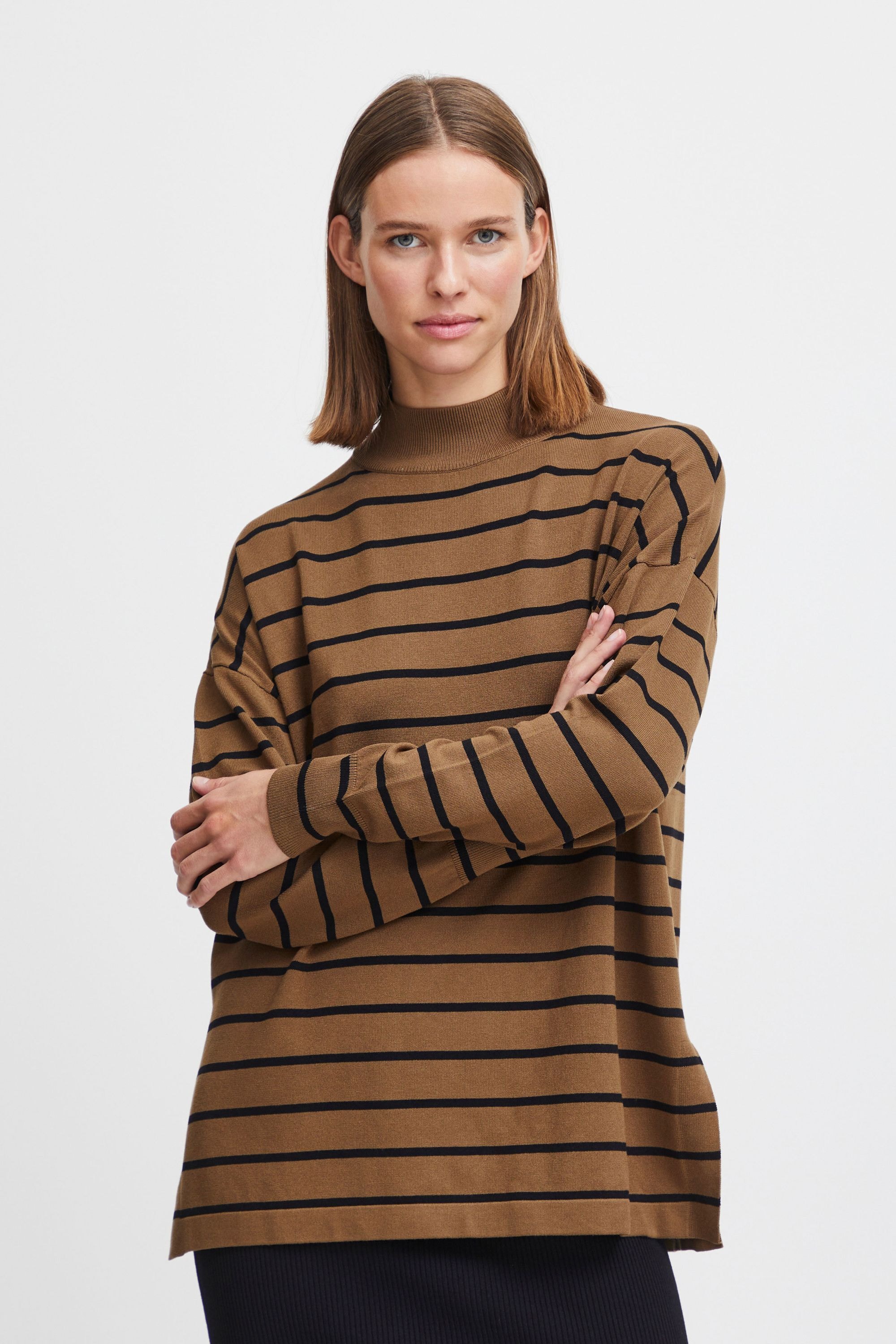 b.young Strickfleece-Pullover »Strickpullover BYMMMORLA LOOSE TURTLENECK -«