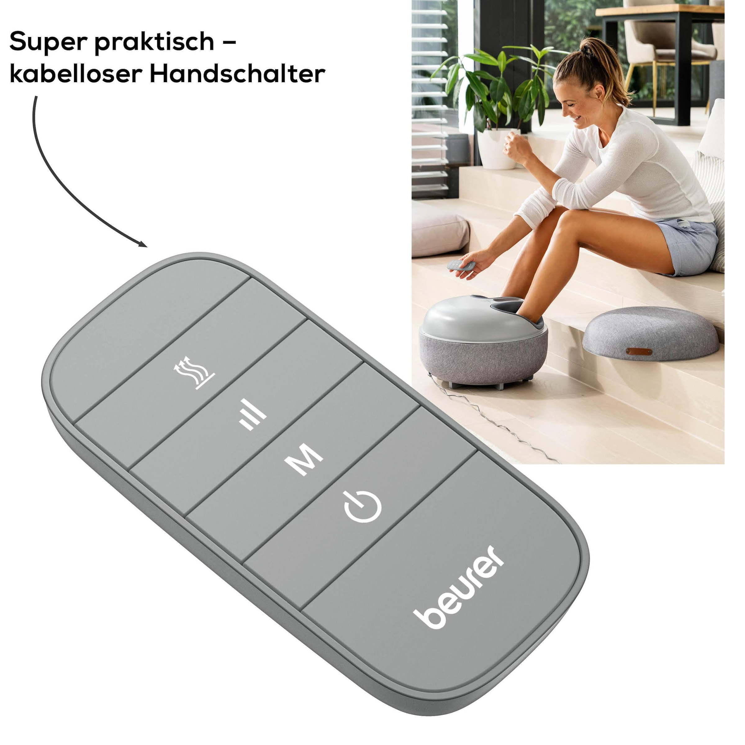 BEURER Shiatsu-Fußmassagegerät »Beurer FM 120 Massagegerät, 2-in-1: Hocker und Massagegerät«, Mit Luftkompressionsmassage und Shiatsu-Massage, inkl. Wärmefunktion