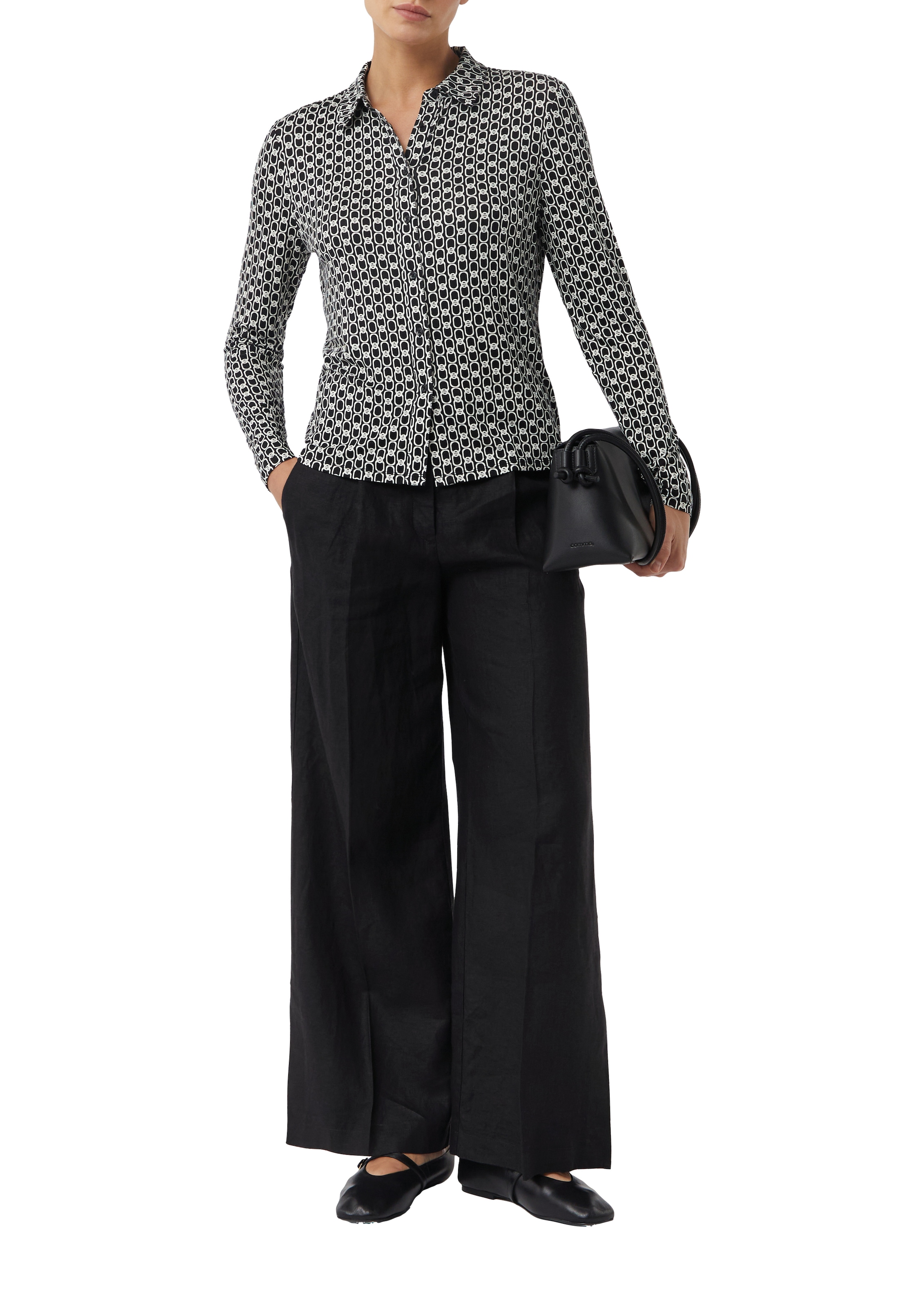 Comma Hemdbluse mit All-Over Print