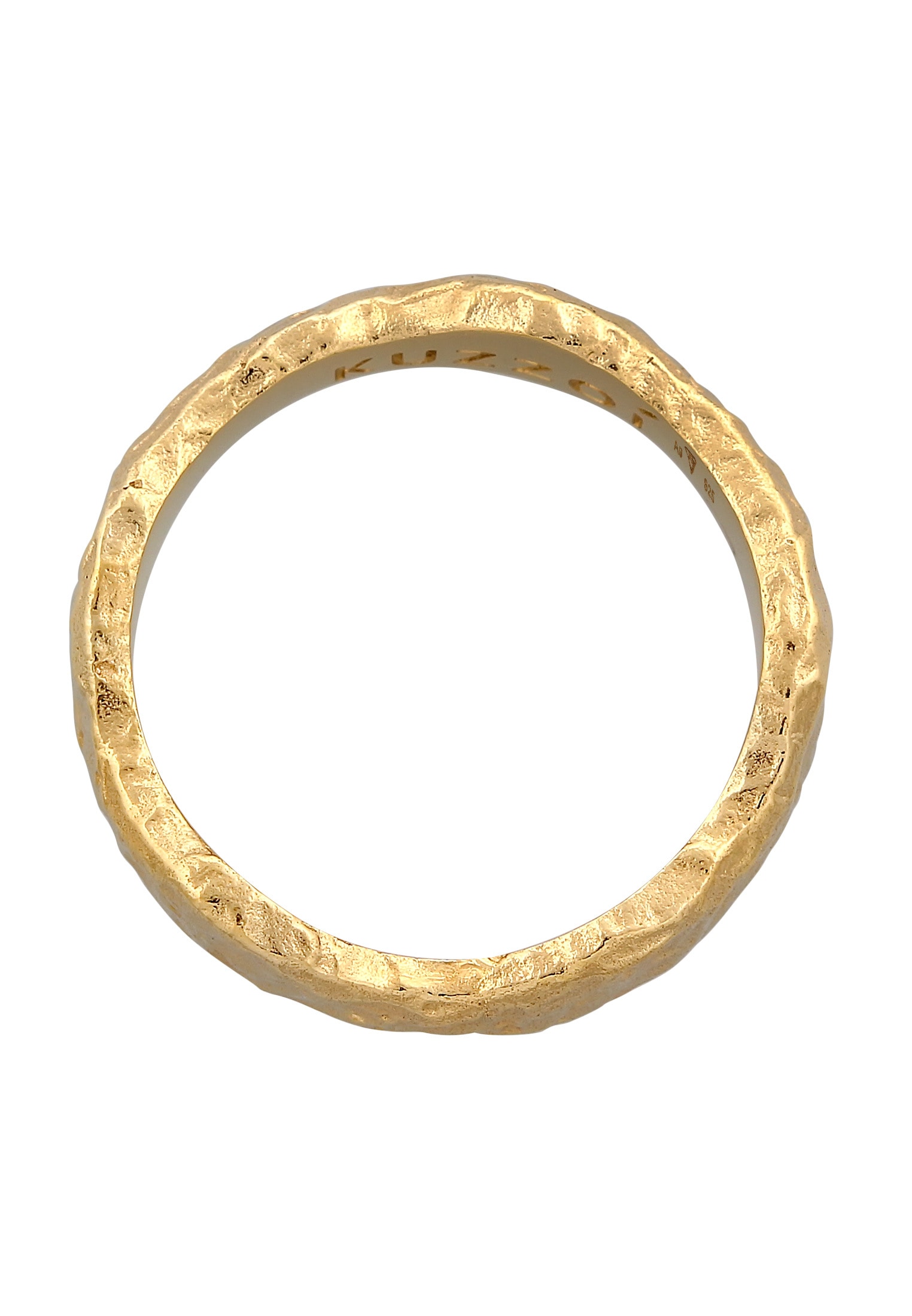 Kuzzoi Fingerring »Ring Herren Bandring Organic Struktur 925 Silber«