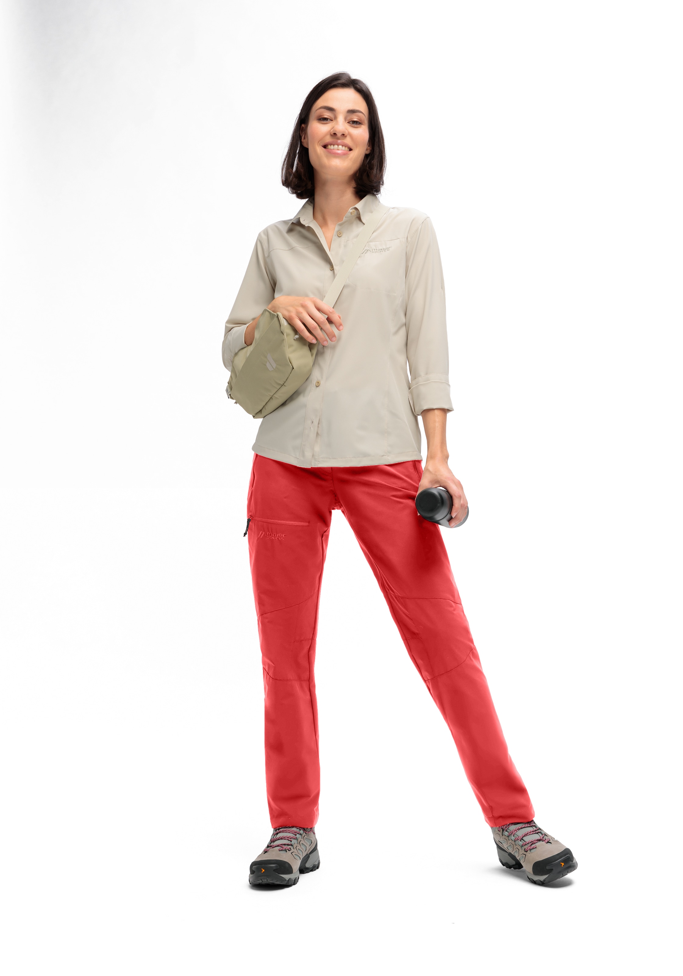 Maier Sports Outdoorhose »Lulaka Loop«, Damen Wanderhose, Funktionshose mit Taschen + Gürtel, Regular Fit