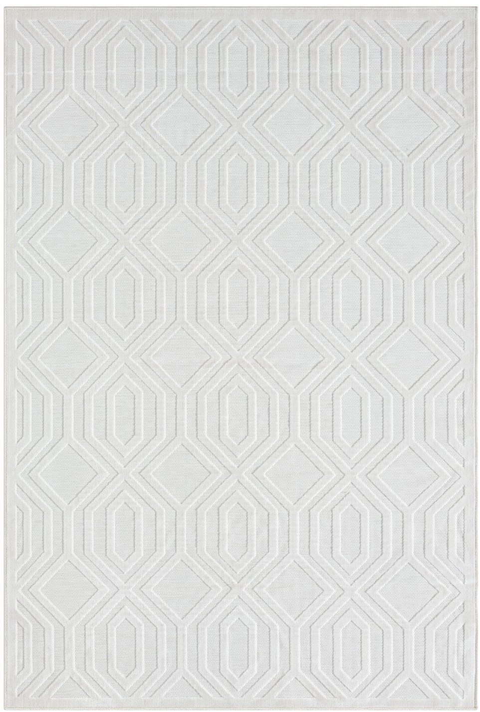 Myflair Möbel & Accessoires Teppich »Haven, LAGERRÄUMUNG!« rechteckig 8 mm Höhe Rauten Motiv, Hoch-Tief Effekt, Outdoor geeignet, Balkon, Terrasse