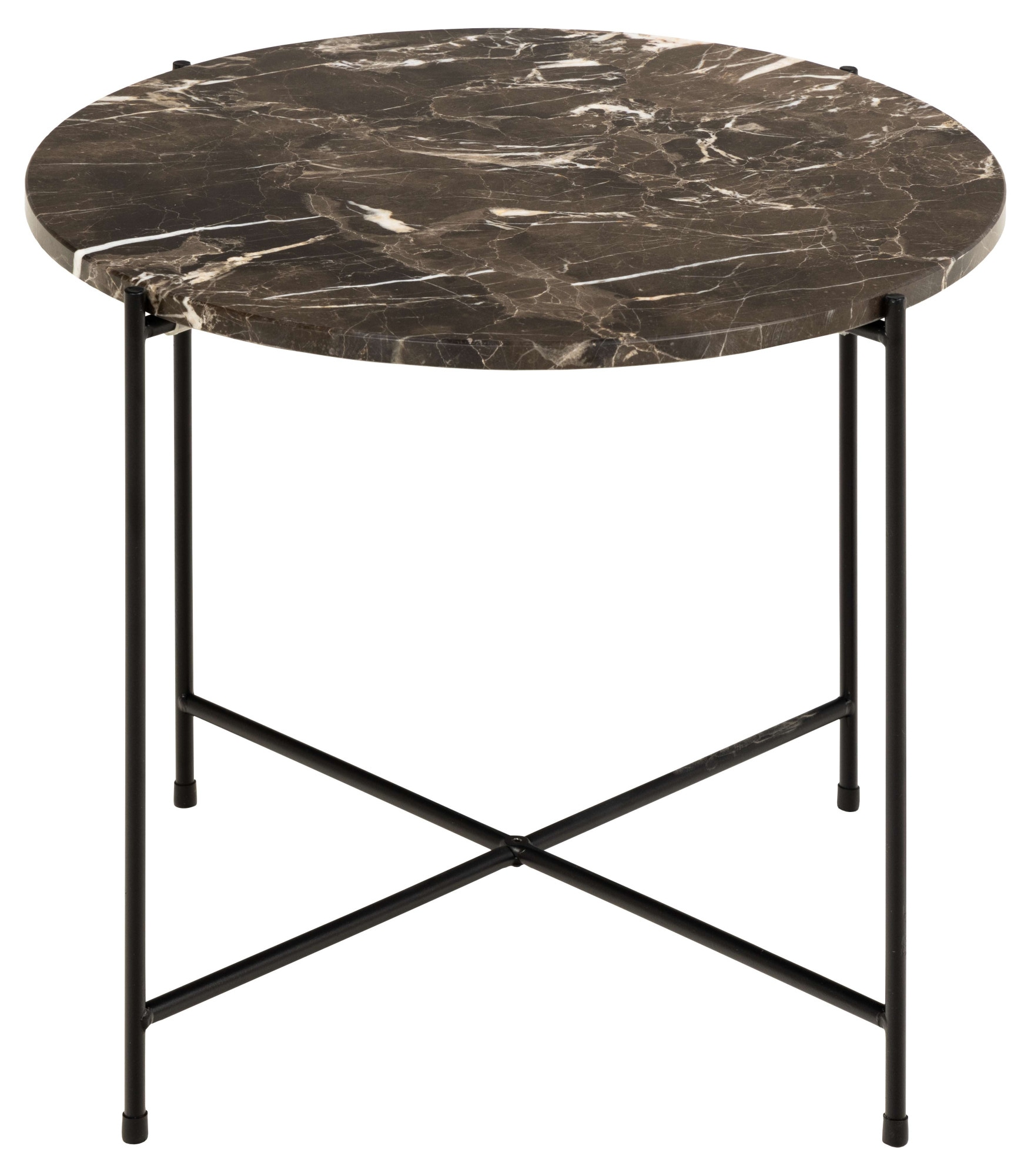 ACTONA GROUP Beistelltisch »Avila«, Ecktisch, rund, Tischplatte aus Marmorstein, T: 52 cm