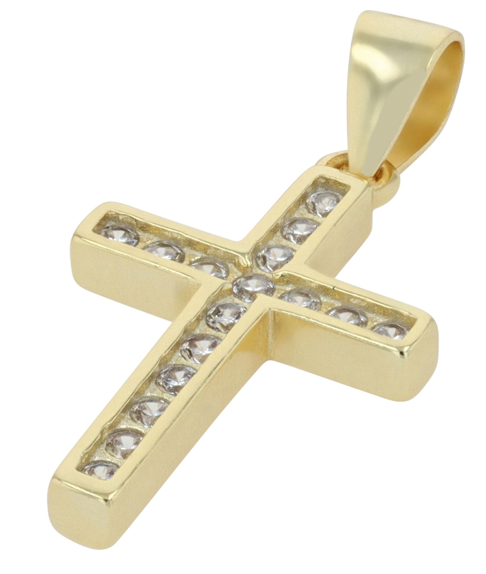 Adelia´s Kreuzanhänger »Damen Anhänger ¿ Kreuz Kreuzanhänger aus 925 Silber mit Zirkonia«