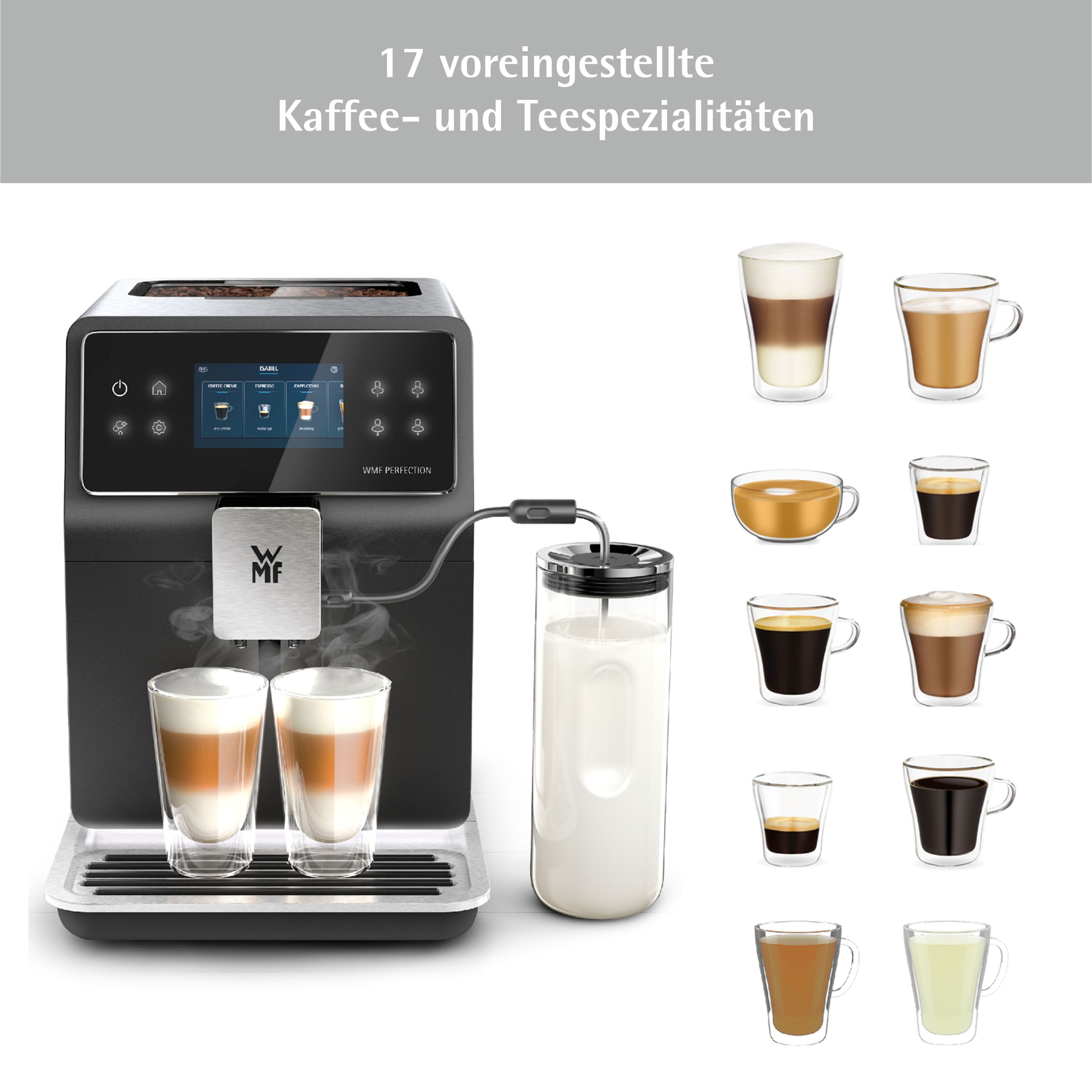 WMF Kaffeevollautomat »Perfection 860L CP853D15«, intuitive Benutzeroberfläche, perfekter Milchschaum, selbstreinigend