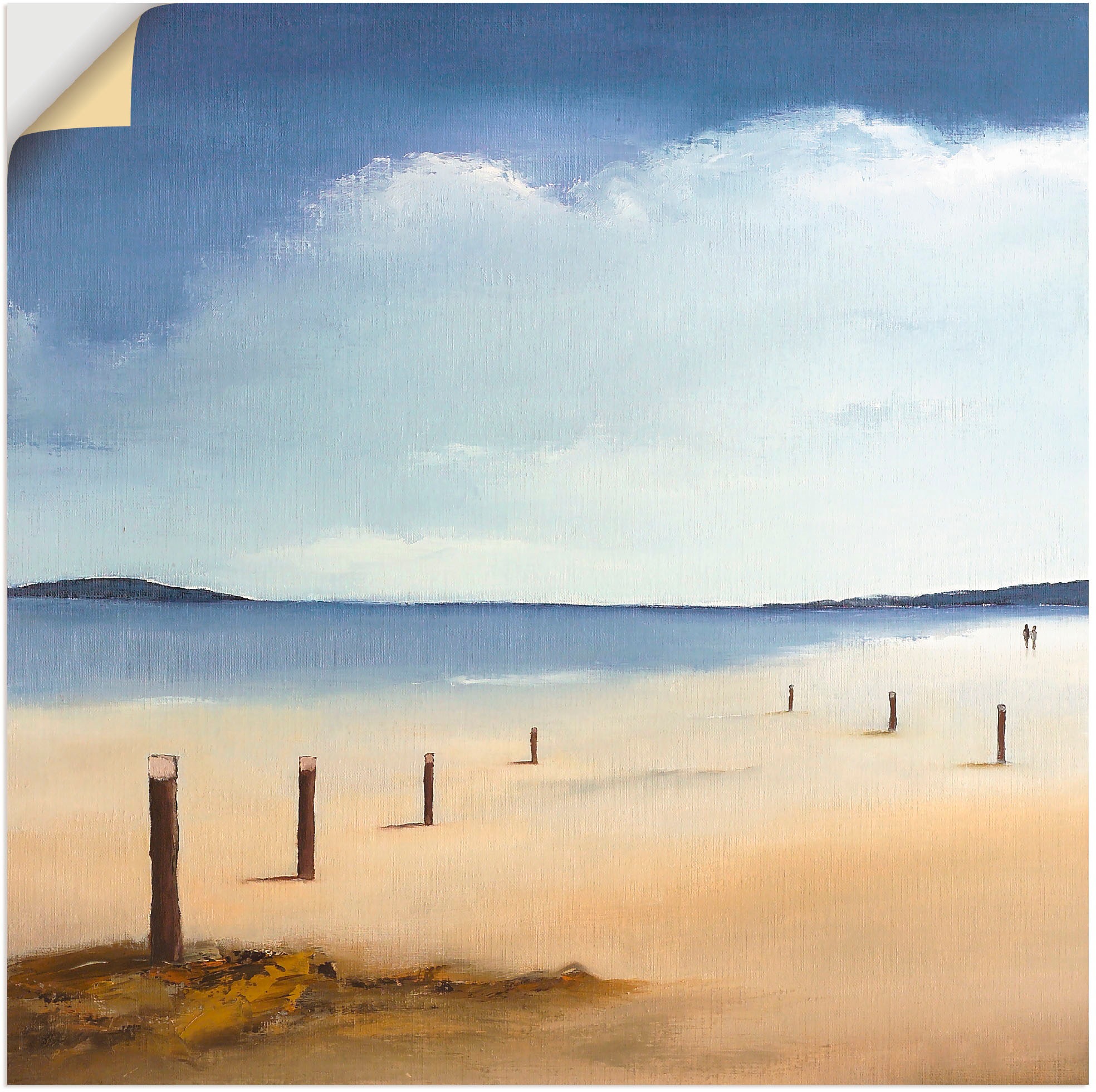 Artland Wandbild »Am Strand entlang«, Strand, (1 St.), in vielen Größen & Produktarten -Leinwandbild, Poster, Wandaufkleber / Wandtattoo auch für Badezimmer geeignet