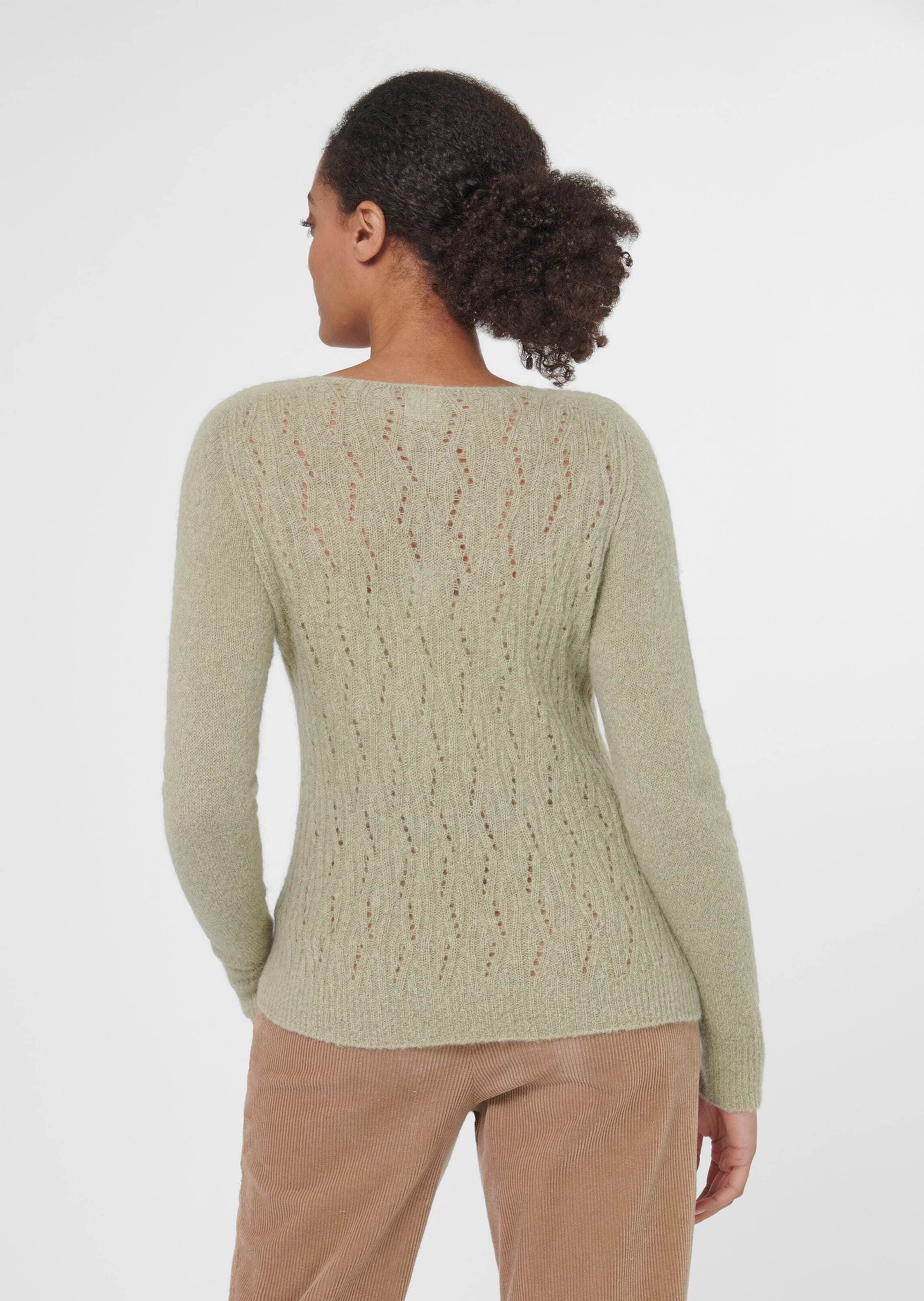 MADELEINE Longpullover »Pullover Ajour-Pullover aus Alpaka- Mischung«