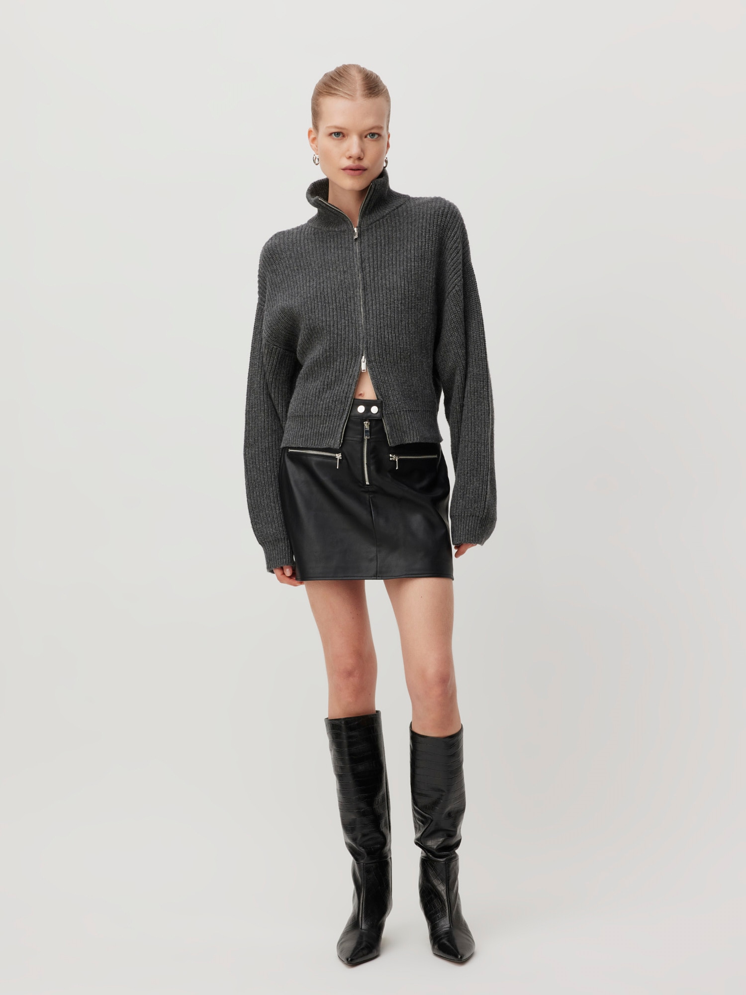 LeGer Strickjacke »Cindy, LeGer by Lena Gercke«, Regular fit mit Rundhalsausschnitt