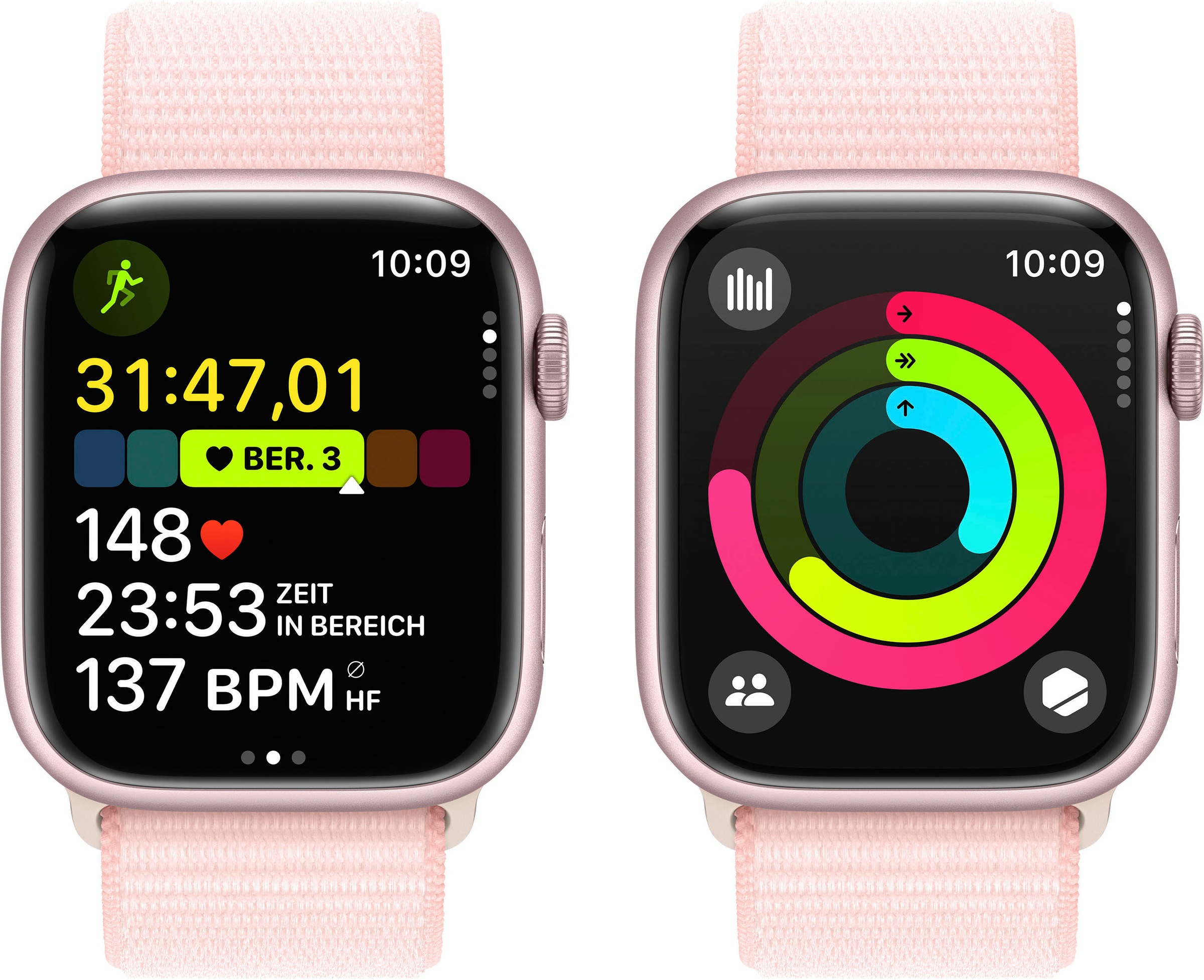 Apple Smartwatch »Watch Series 9 Aluminium«, (4,5 cm / 1,77 Zoll), Watch OS 10, Sport Loop)