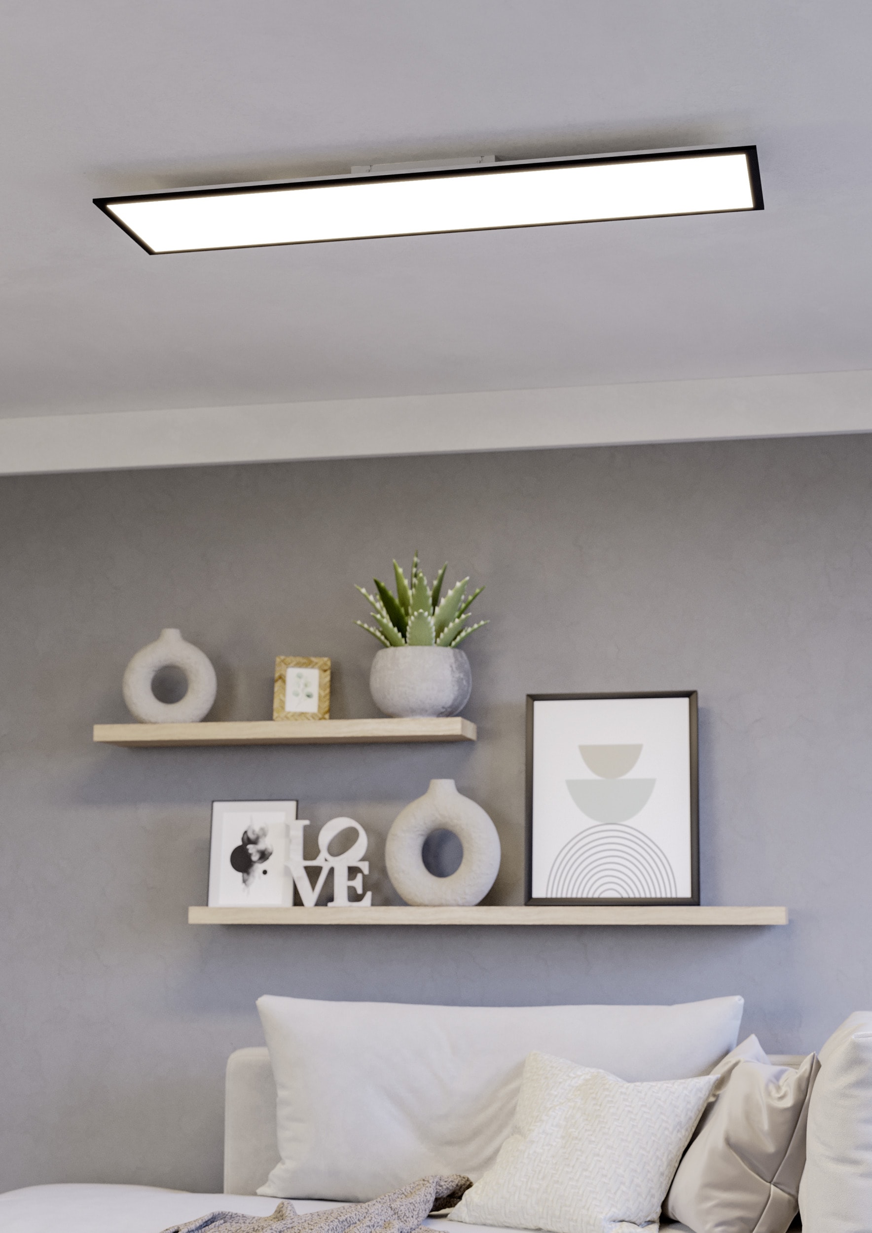 EGLO LED Deckenleuchte »MORADILLO-Z Deckenlampe - Stahl - LED - 34W - IP20« LED-Modul 1 Stk. Kaltweiß | Neutralweiß | RGB | Warmweiß Wohzimmerlampe, Esszimmerlampe, Schlafzimmer, L119,5 x B29,5 x H6,1 cm