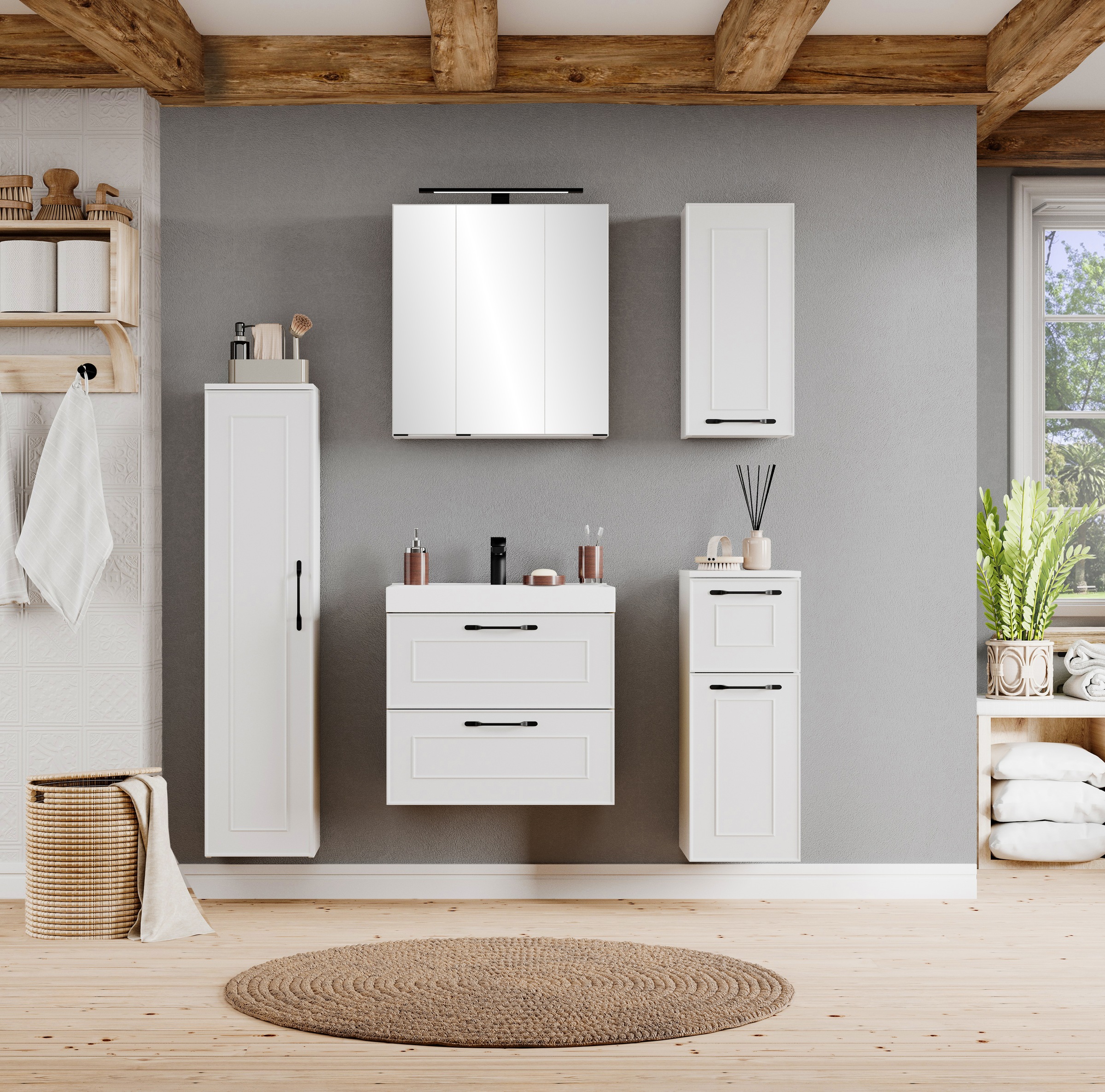 welltime Midischrank »CADIZ, gedämpfte Scharniere«