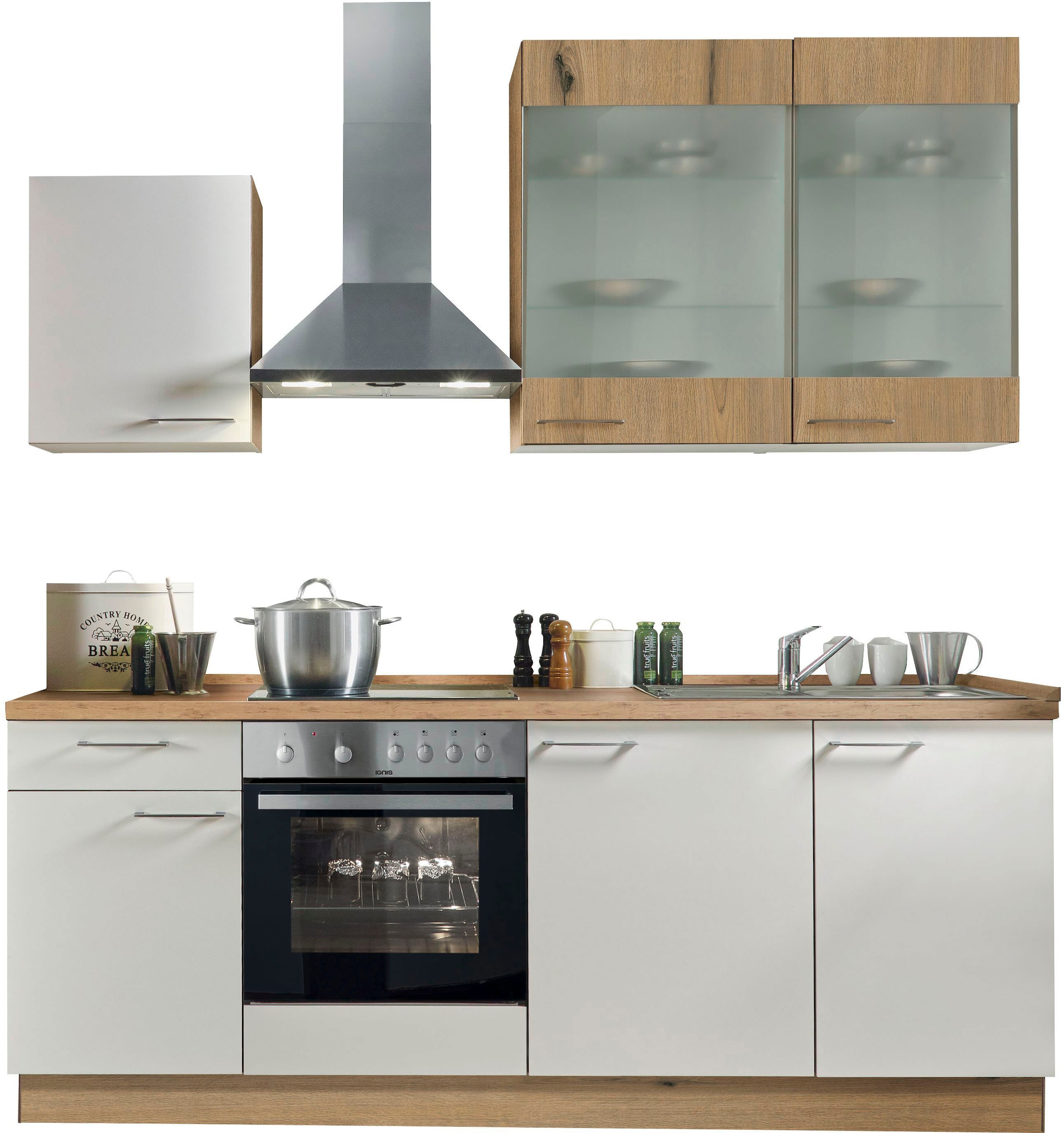 Express Küchen Küchenzeile »Trea«, vormontiert, mit Vollauszug und  Soft-Close-Funktion, Breite 220 cm kaufen im OTTO Online Shop