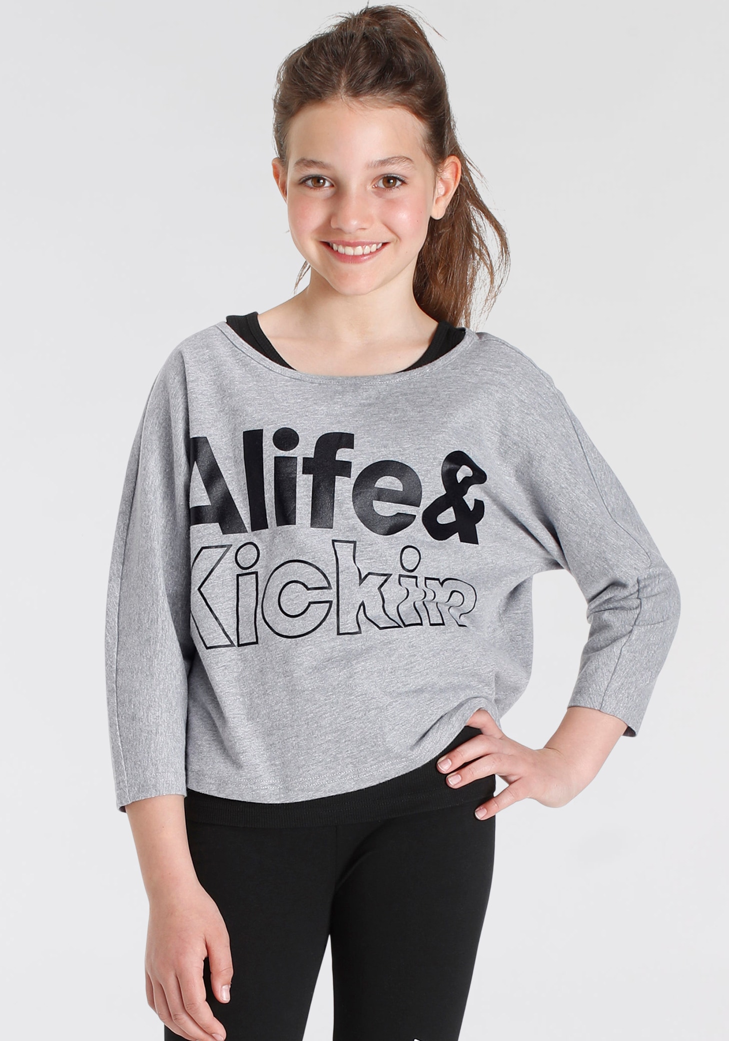 Alife & Kickin 3/4-Arm-Shirt »mit Logo Druck«, (2 tlg.), + Top - NEUE MARKE! Alife & Kickin für Kids.