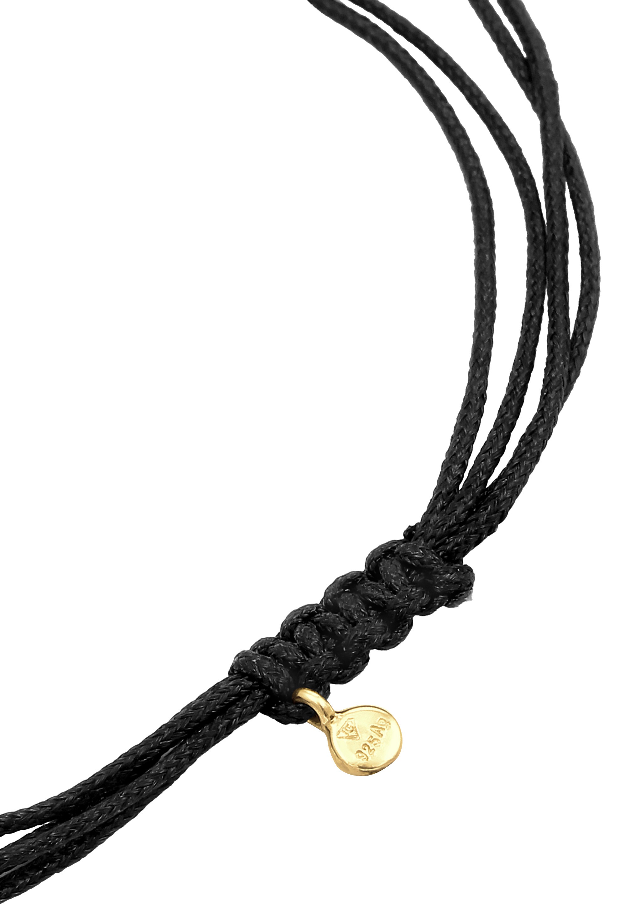 Elli Armkette »Armband Nylon Kreis Ringe 925 Sterling Silber«
