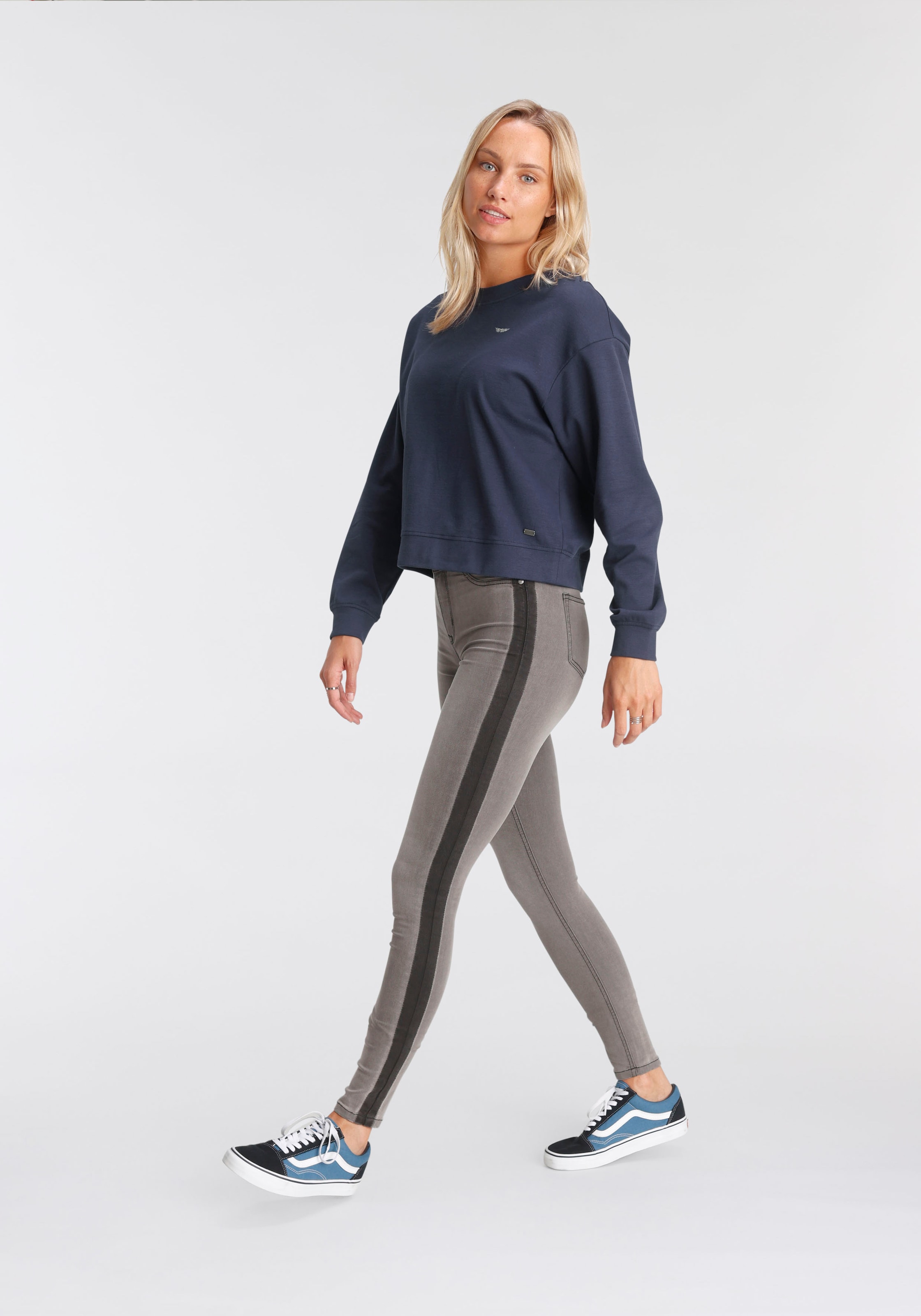 Arizona Skinny-fit-Jeans »Ultra Stretch«, High Waist mit seitlichem Streifen  bei OTTO