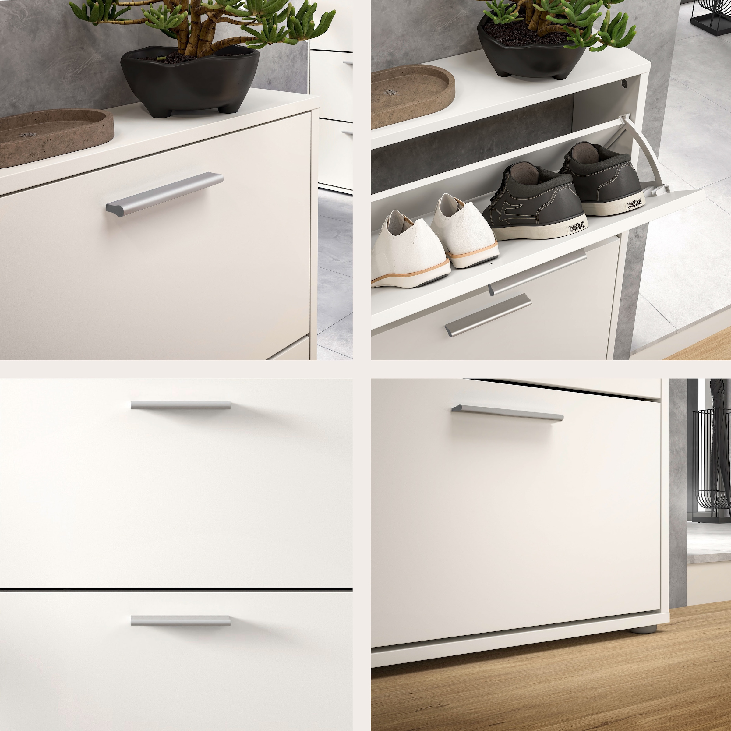 HBZ Schuhkipper »Sam Schuhkipper, Schuhschrank BxHxT 59x103x17 cm« 1 Stk. tlg. Schuhkipper, Schuhschrank mit 3 Klappen, BxHxT 59x103x17cm