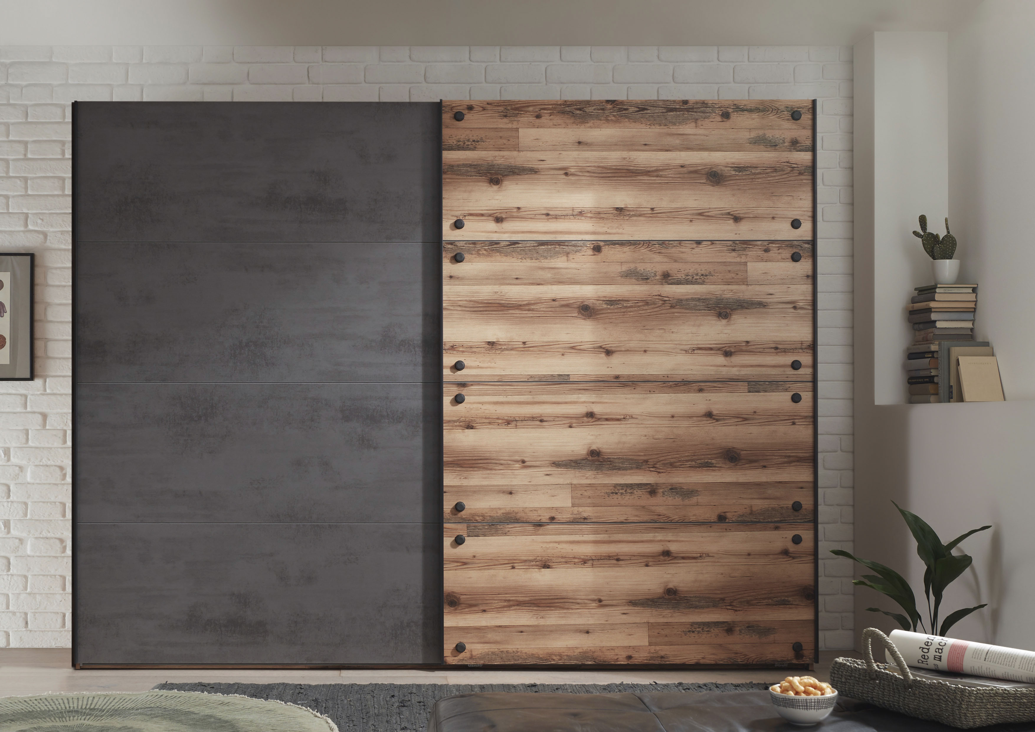 Schwebetürenschrank »Dover«, im Industrial Design