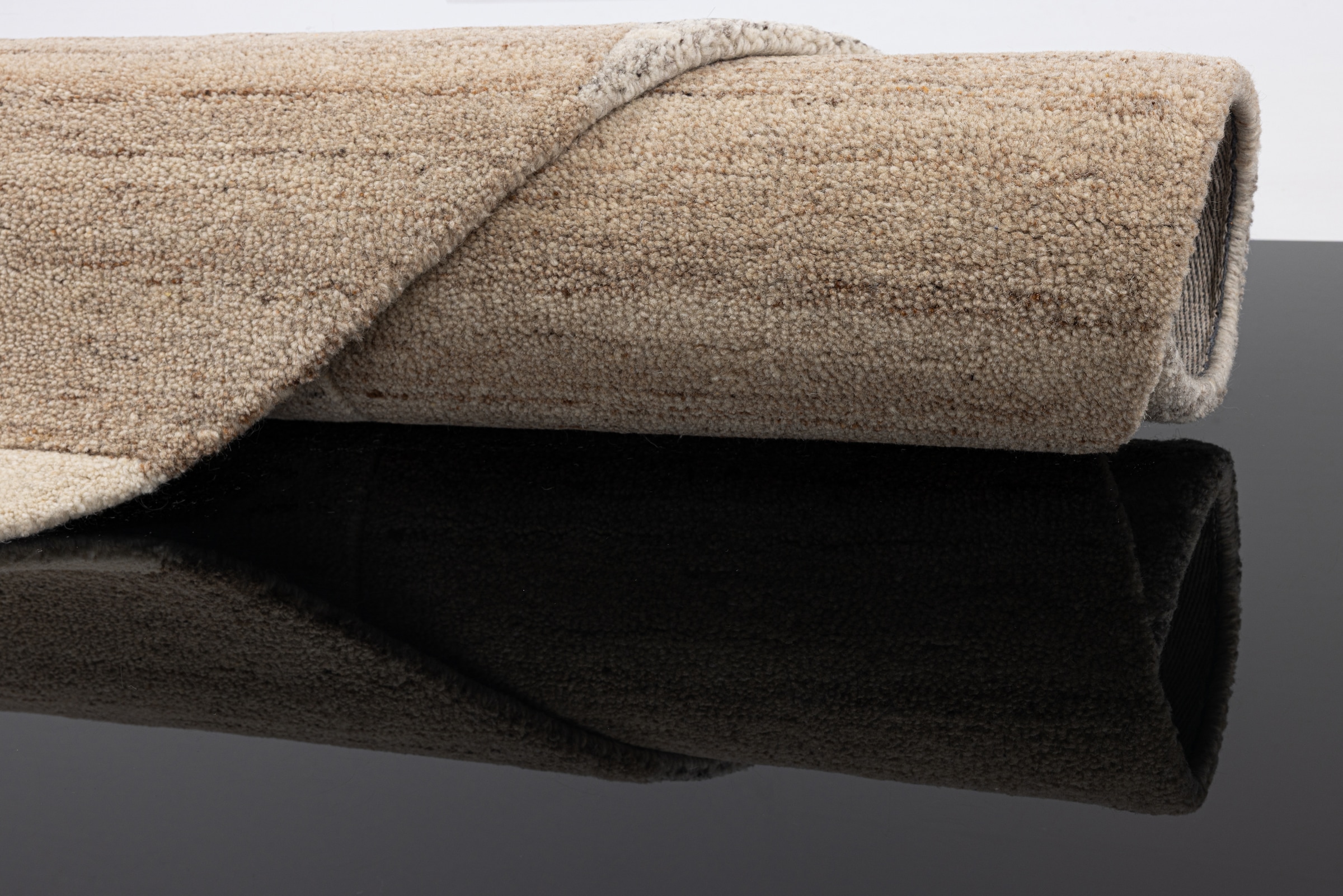 THEKO Wollteppich »Lola,  Wolle, handgearbeitet, Patchwork Design« rund 12 mm Höhe handgetuftet, Wohnzimmer, Schlafzimmer, Esszimmer