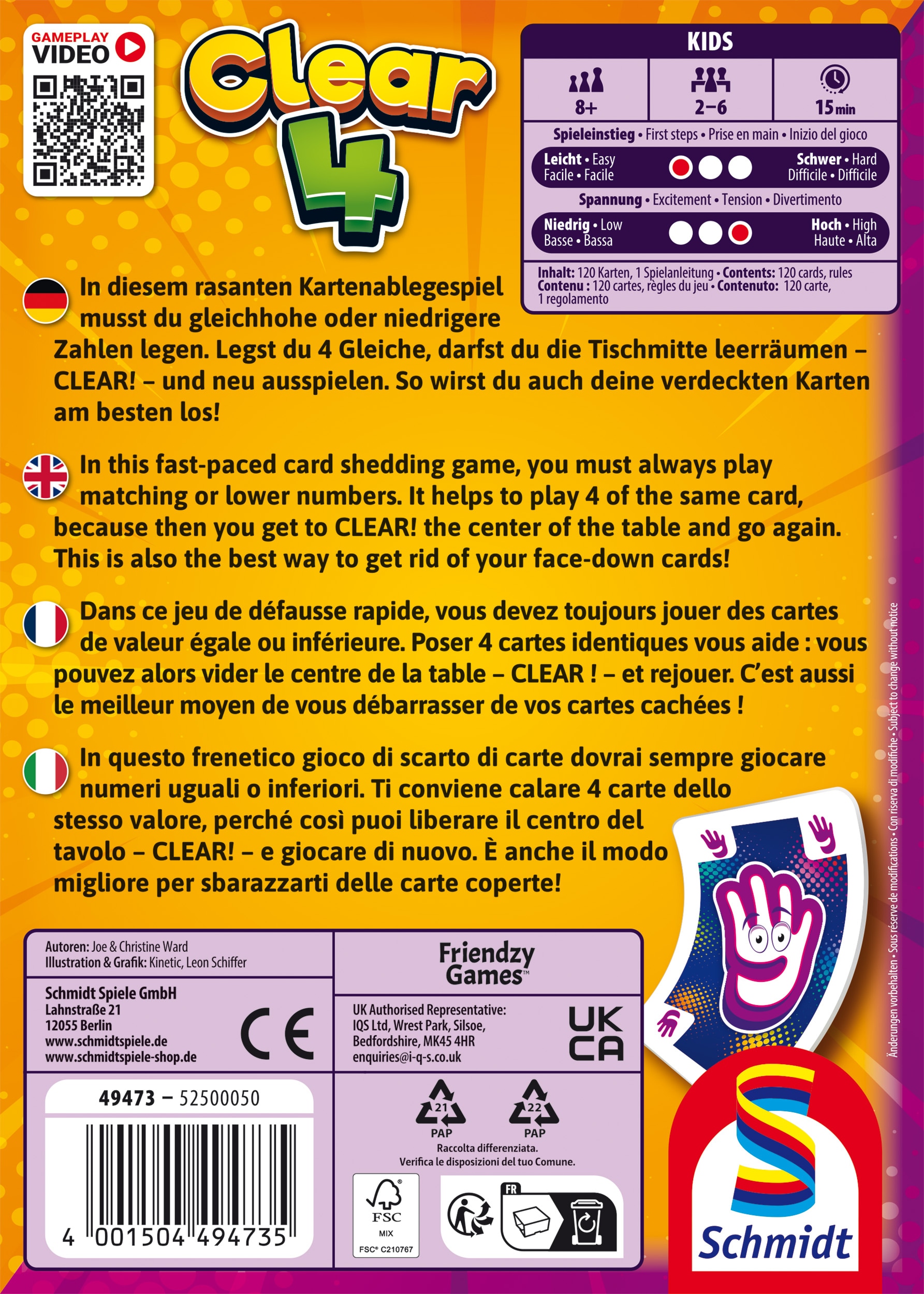 Schmidt Spiele Spiel »Clear 4«