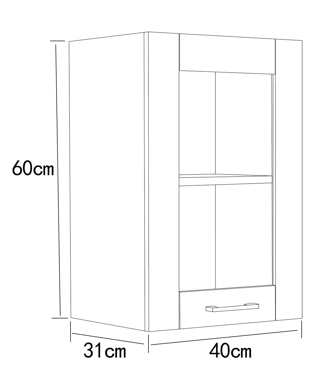 VCM Hängeschrank »Küchenschrank B. 40 cm Hängeschrank Küche Colura«
