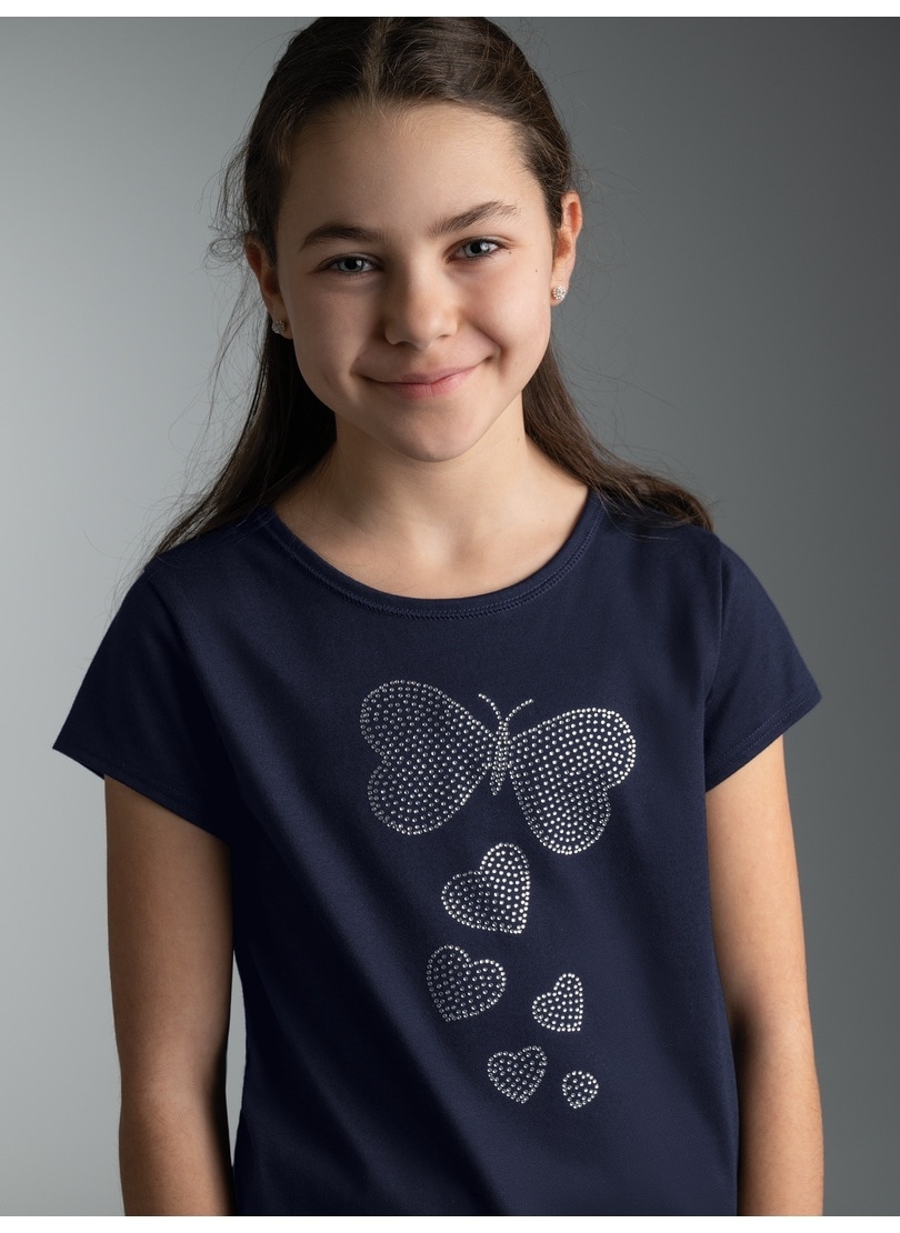 Trigema T-Shirt »TRIGEMA T Shirt mit Strass Motiv "Schmetterling"« 1
