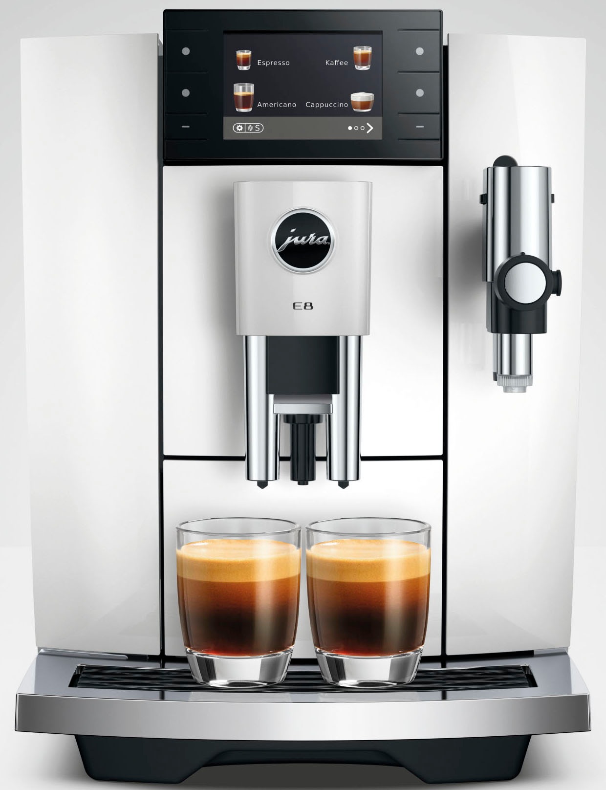 JURA Kaffeevollautomat »15747 E8 (ED), Piano White« 27 Spezialitäten, WiFi, Hot & Light Brew, Sweet