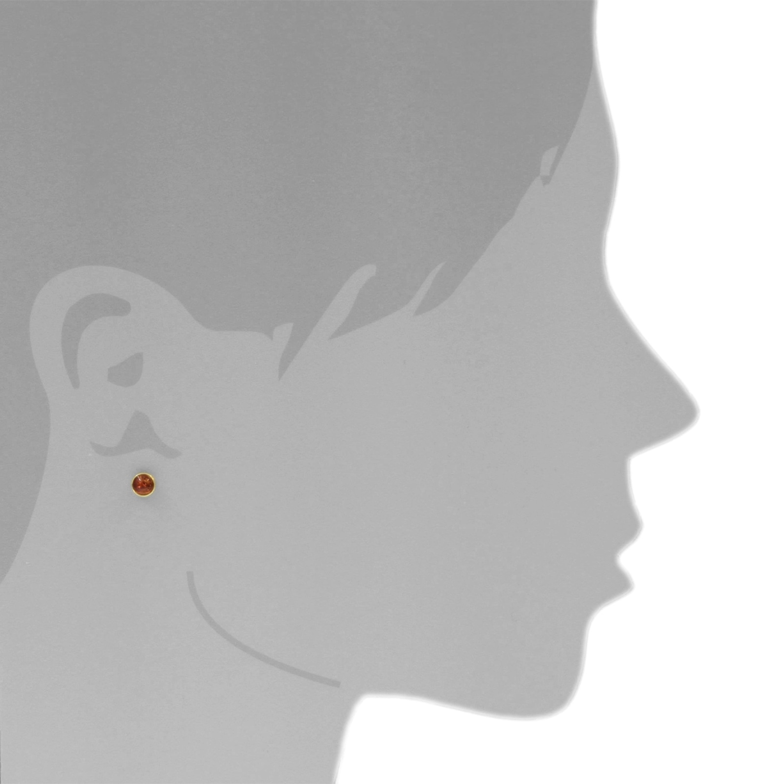 OSTSEE-SCHMUCK Paar Ohrstecker »- Classic 5 mm - Gold 333/000 - Bernstein«