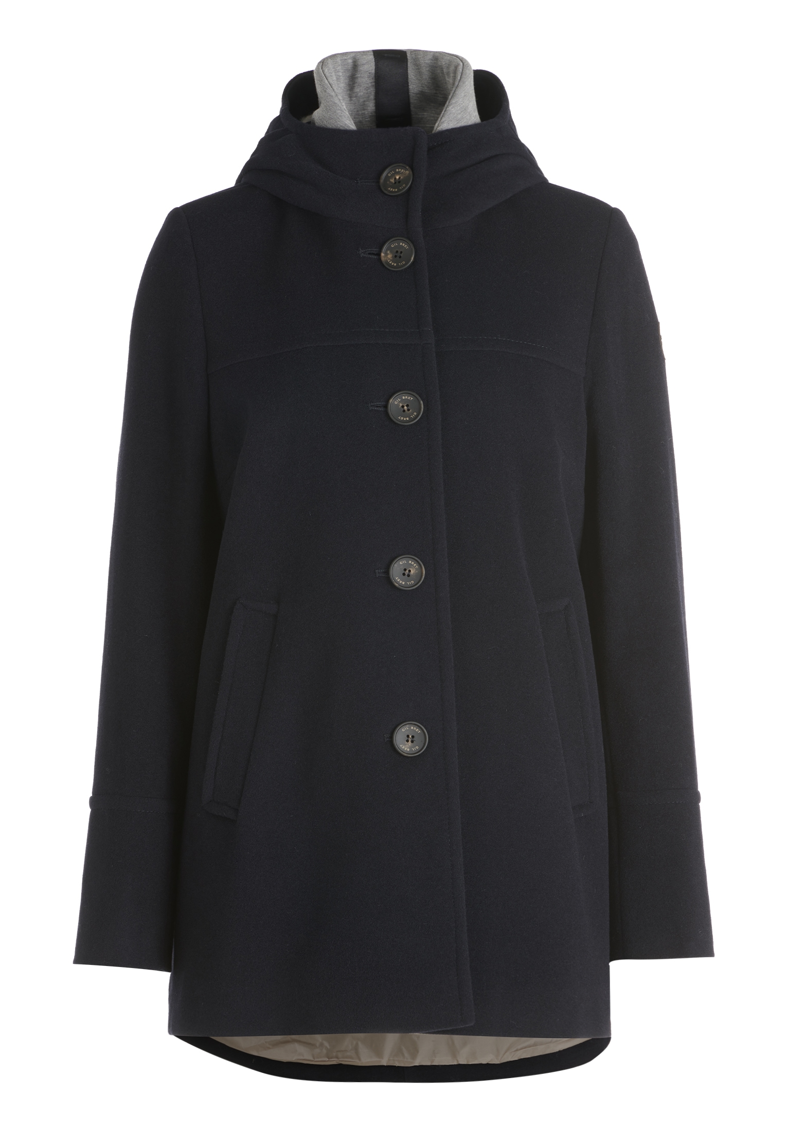 Gil Bret Fleecejacke mit Kapuze mit Knopfleiste und Kapuze