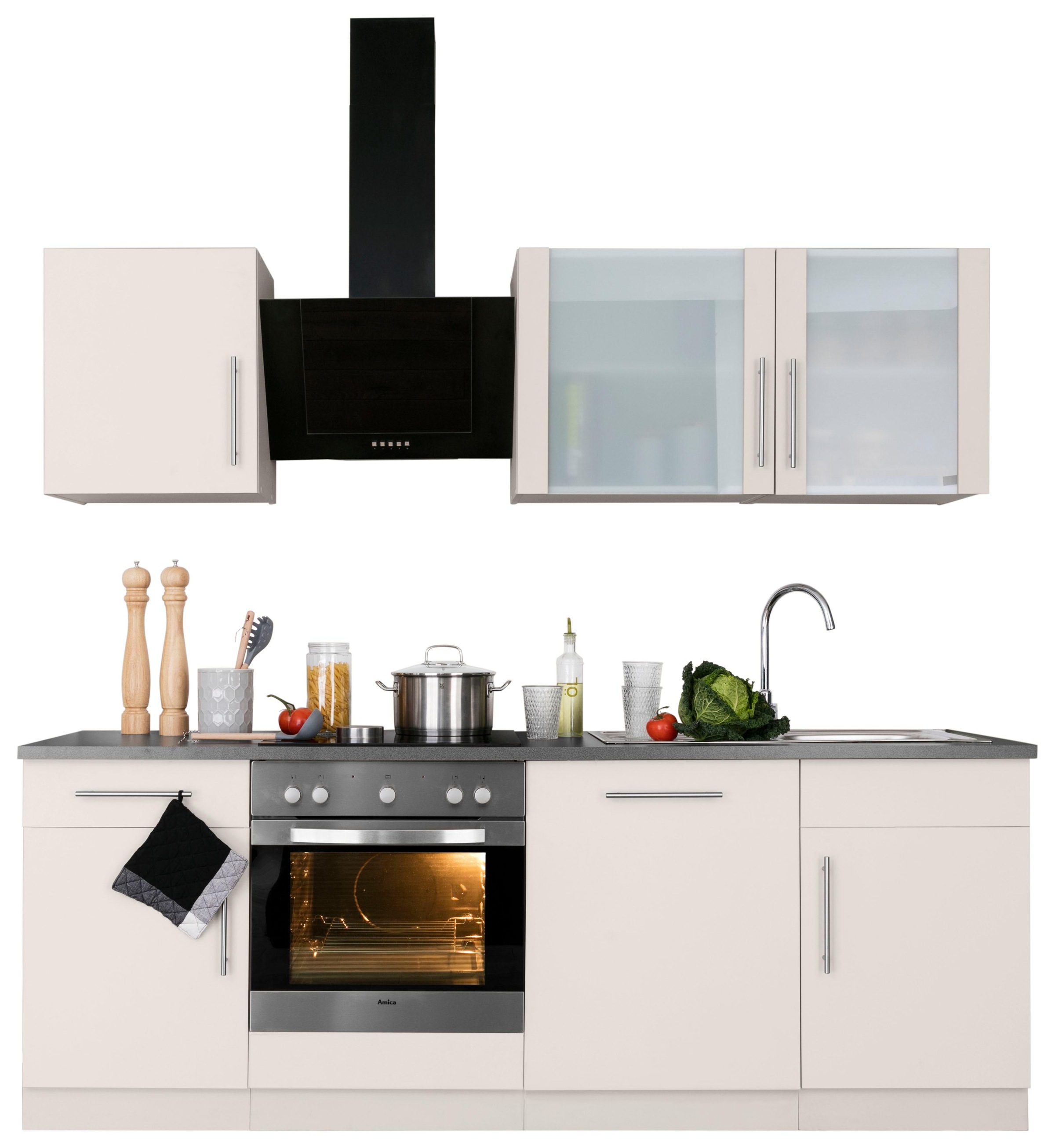 wiho Küchen Küchenzeile »Cali«, mit E-Geräten, Breite 220 cm online bei OTTO