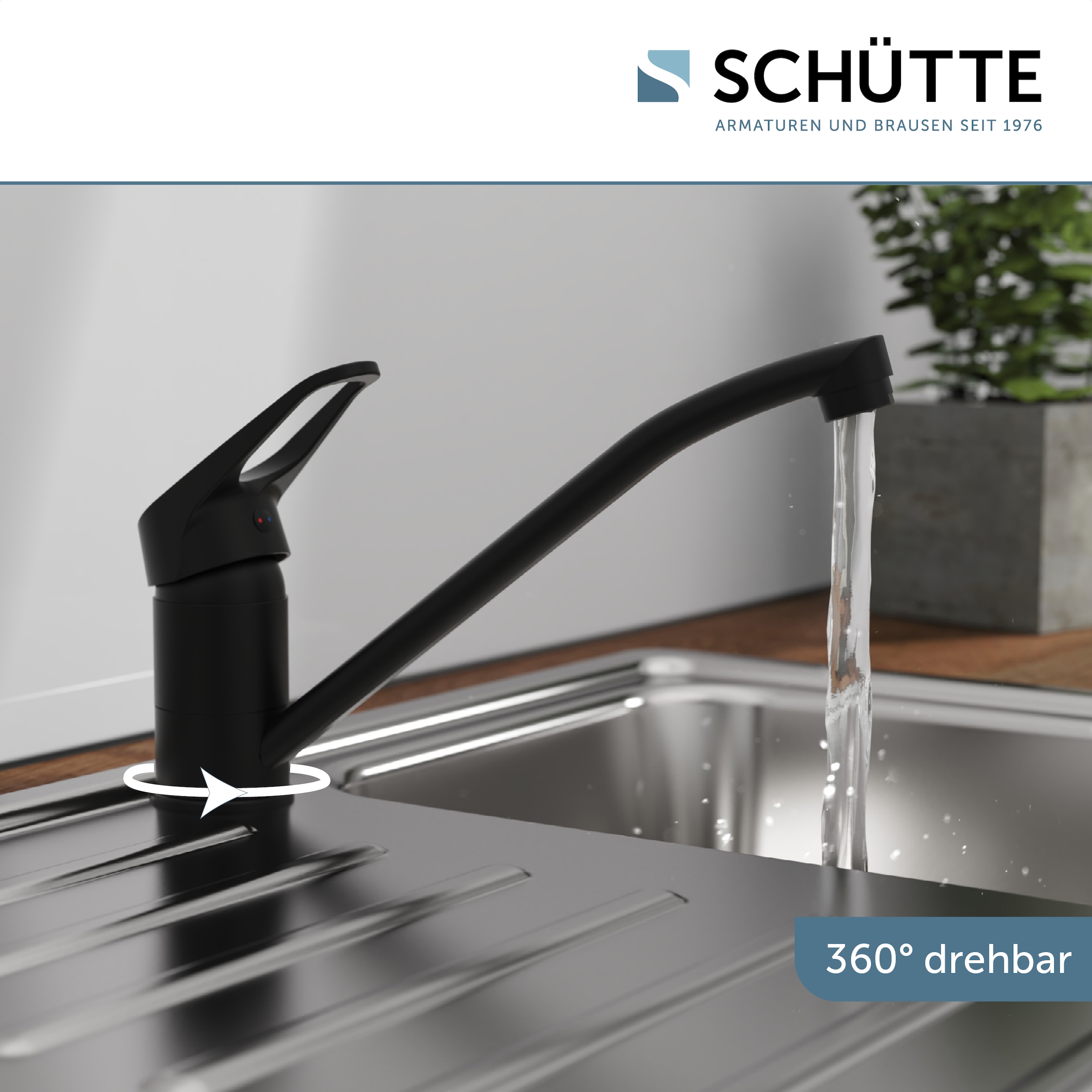 Schütte Spültischarmatur »TASSONI« Niederdruck Armatur Küche, 360° schwenkbarer Wasserhahn