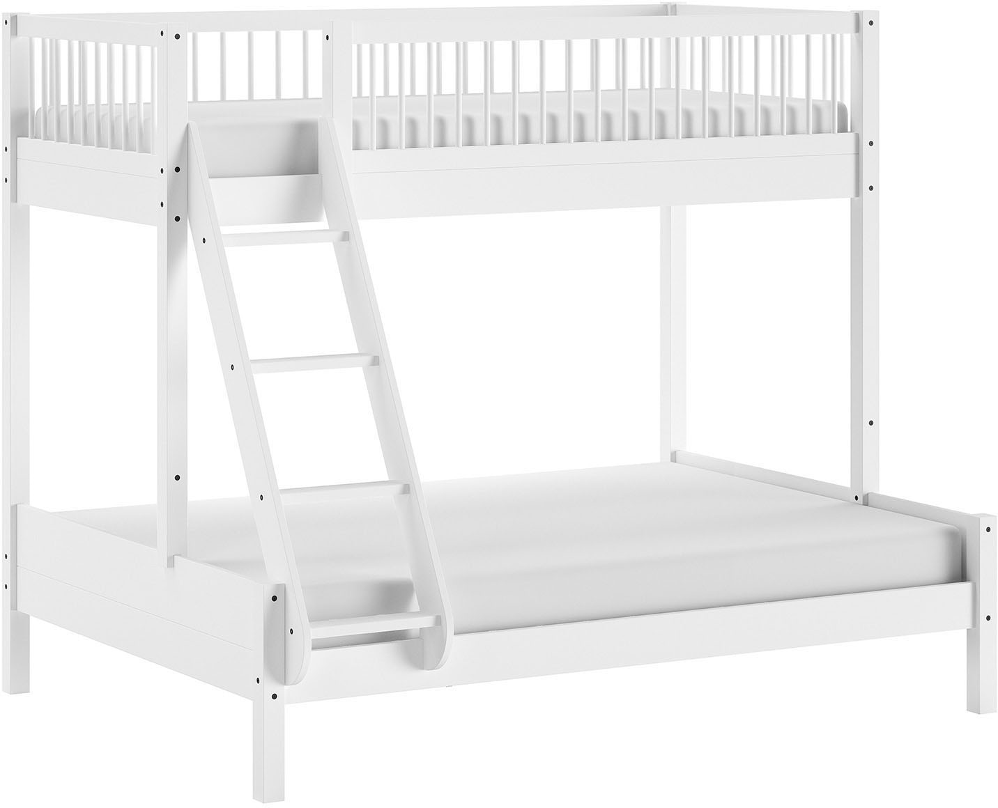 Vipack Etagenbett »Forrest Massivholzbett Made in Europe, stabil und hochwertig gebaut« Liegefläche 90/140x200 cm, mit Leiter, Rolllattenrost, 