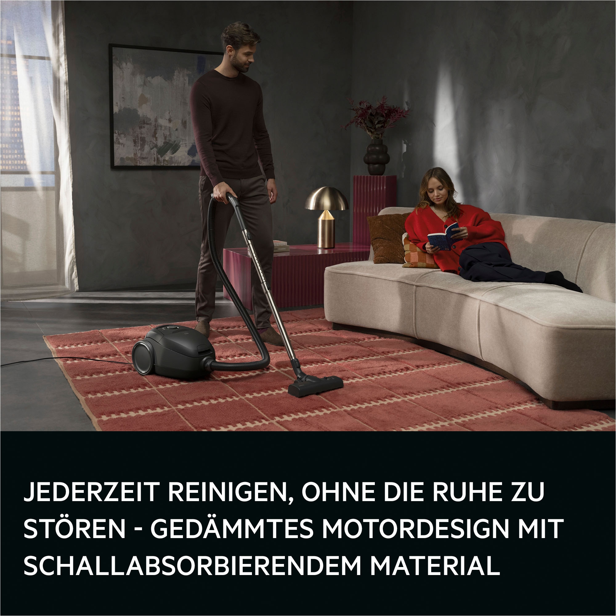 AEG Bodenstaubsauger »VX83-2EBR« 750 W mit Beutel Leise 64 dB & kraftvolle Reinigung mit HEPA auf Hart‑ & Teppichböden