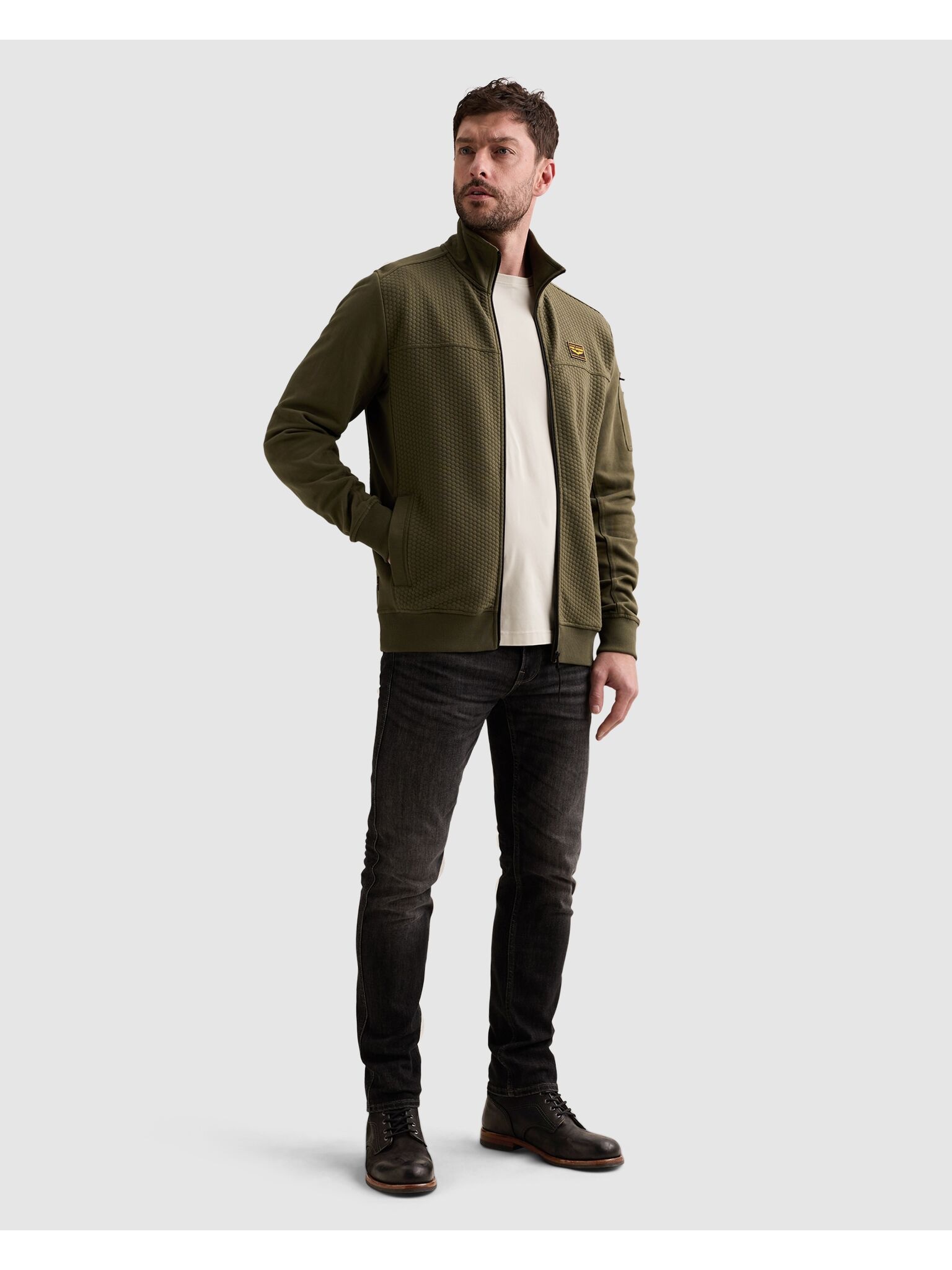 PME LEGEND Sweatjacke mit seitlichen Eingrifftaschen