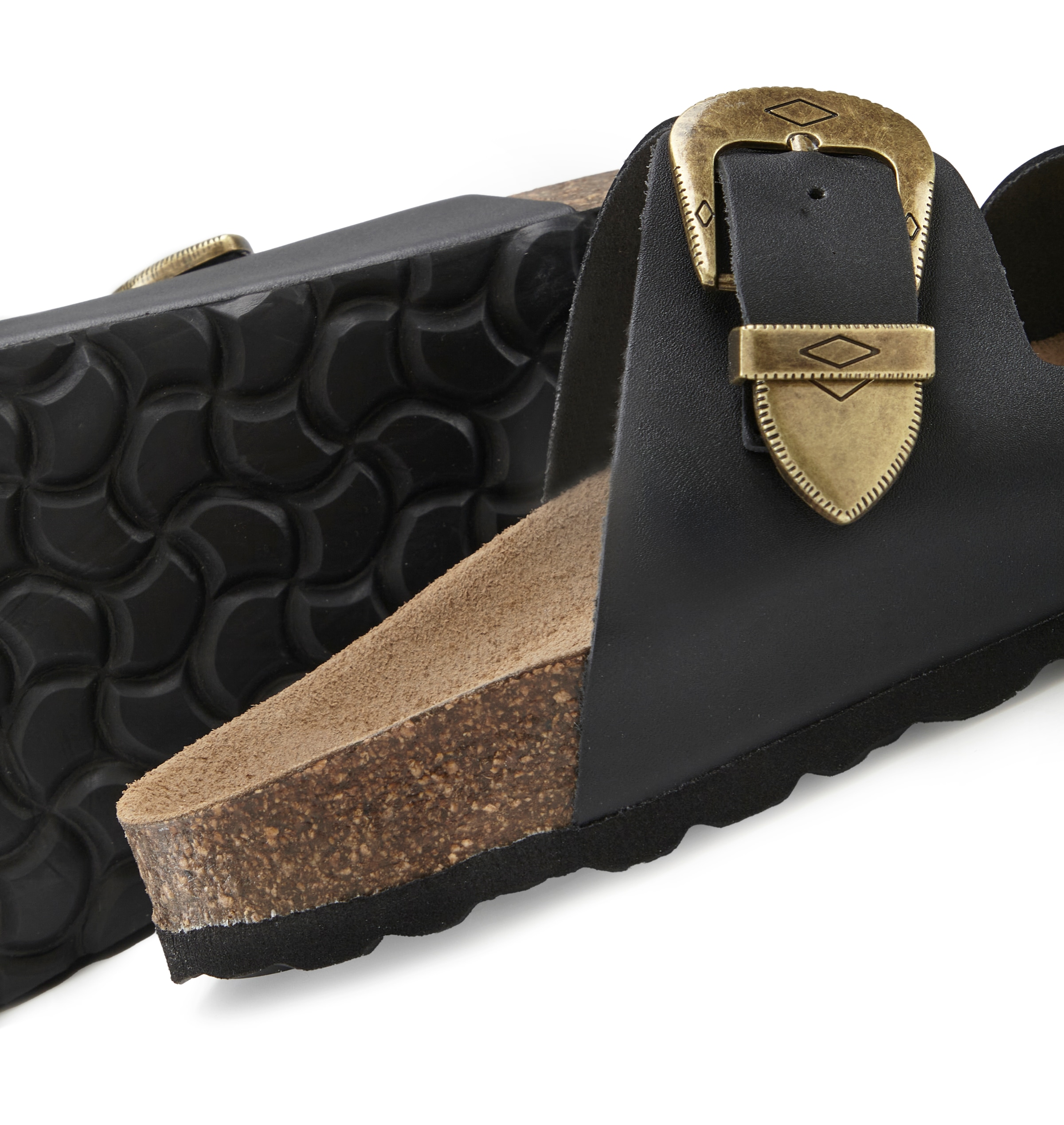 French Connection Pantolette »Mule, Sandale, offener Schuh, Sommerschuhe, Sandale, Lederpantolette«  NEU aus hochwertigem Leder mit weichem Korkfußbett