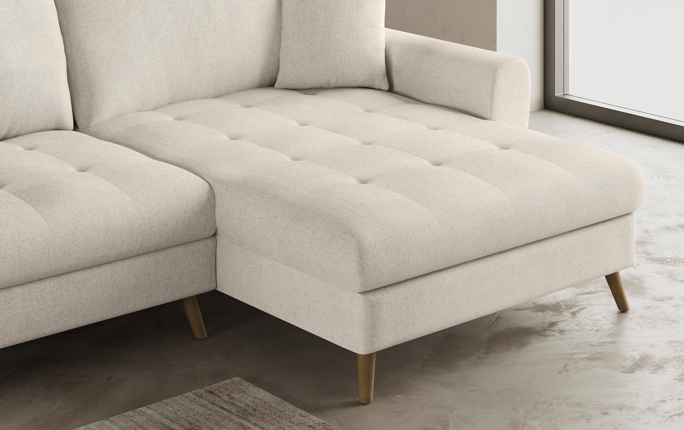 Mr. Couch Ecksofa »Blackburn II L-Form«, Wahlweise mit Kaltschaumpolsterung bis 140 kg belastbar
