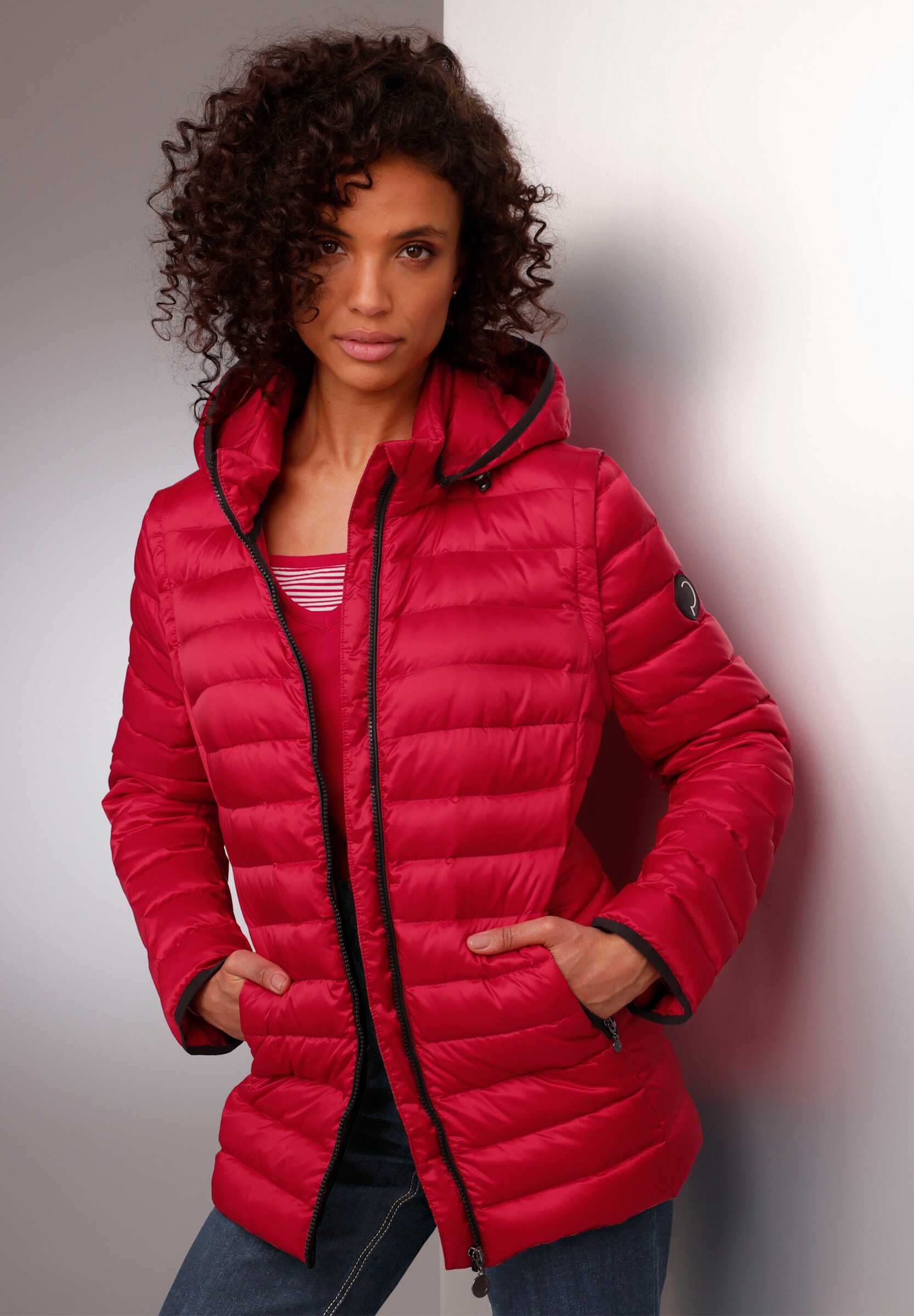 creation L Daunenjacke »Daunen-Steppjacke Daunenjacke als Jacke und Weste tragbar« Abnehmbare Kapuze