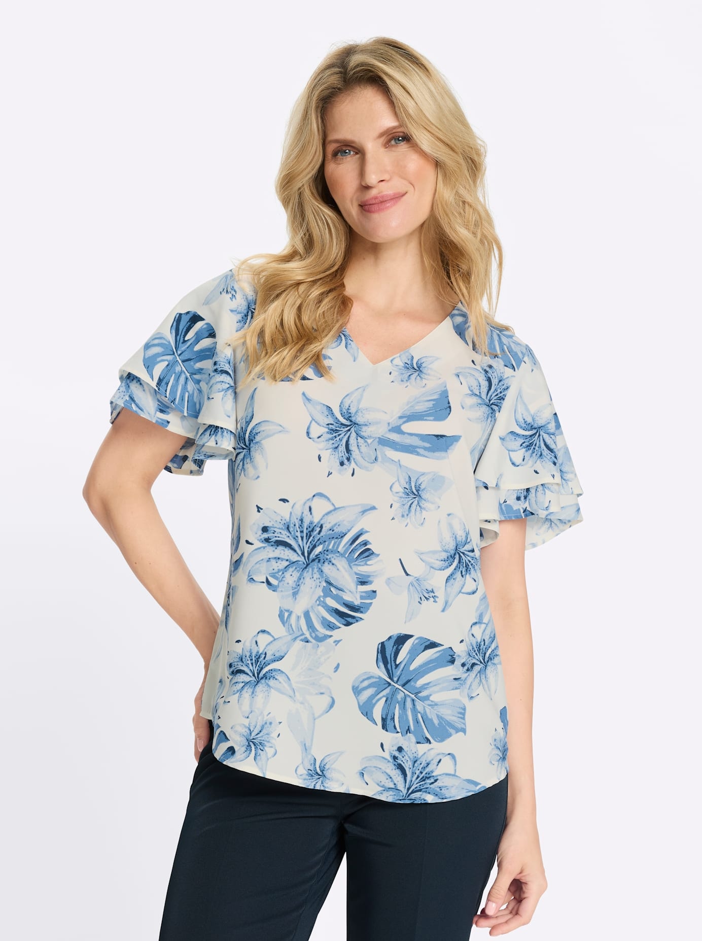 Classic Basics Druckbluse