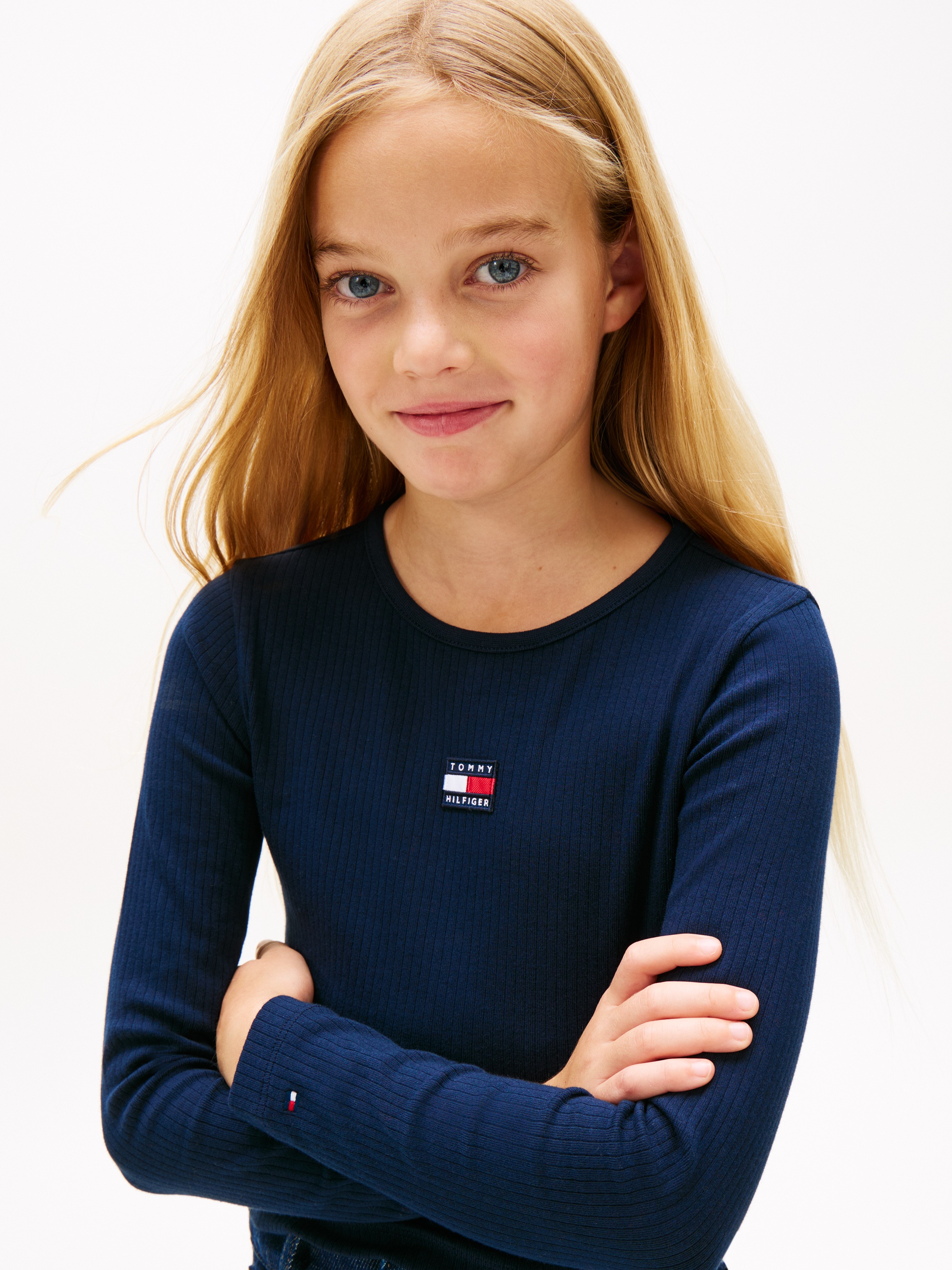 Tommy Hilfiger Langarmshirt Kinder bis 16 Jahre, mit Rundhalsausschnitt