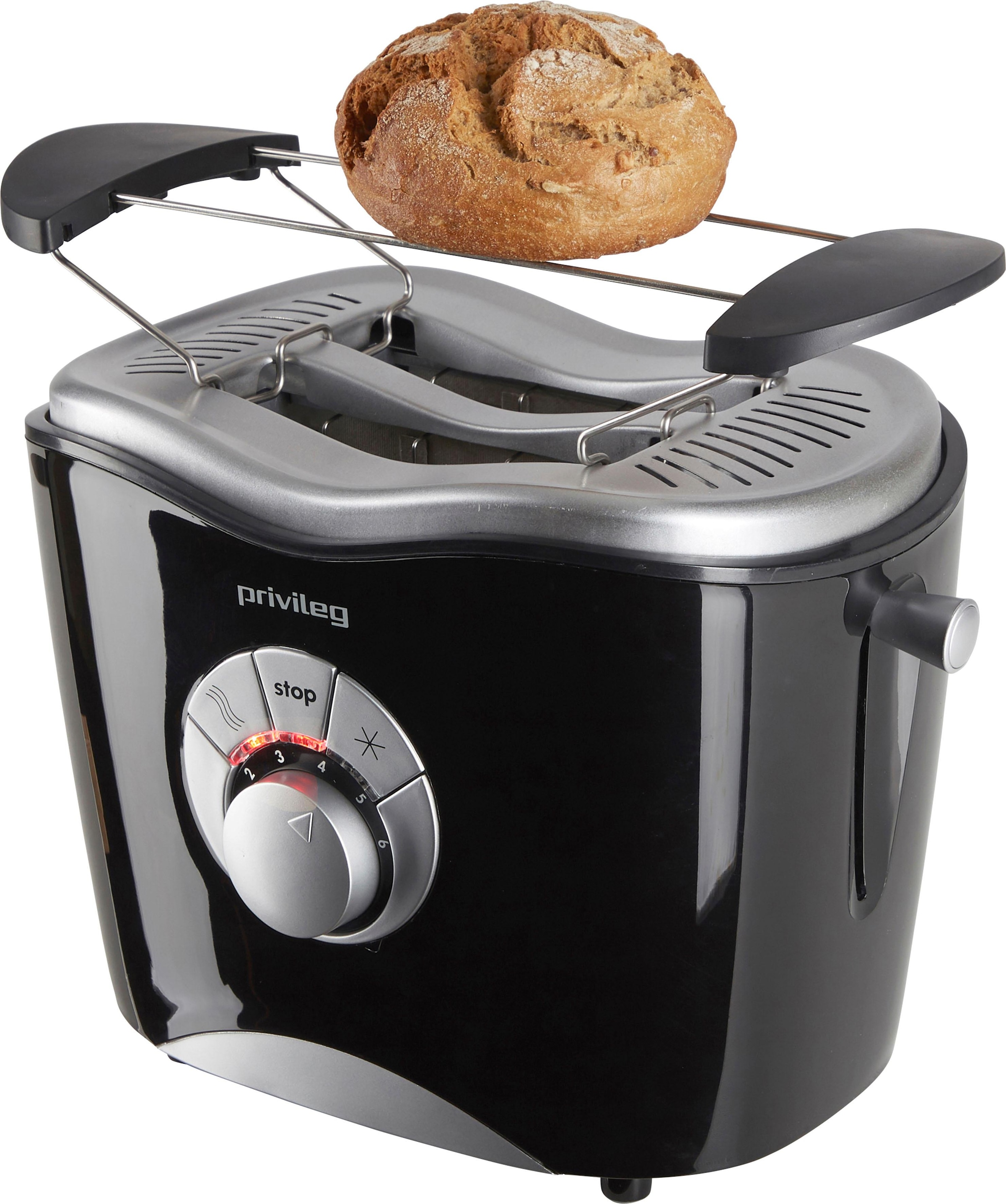 Privileg Toaster »568811«, jetzt im Online 2 schwarz kurze 860 W, Scheiben, Shop Schlitze, OTTO 2 für