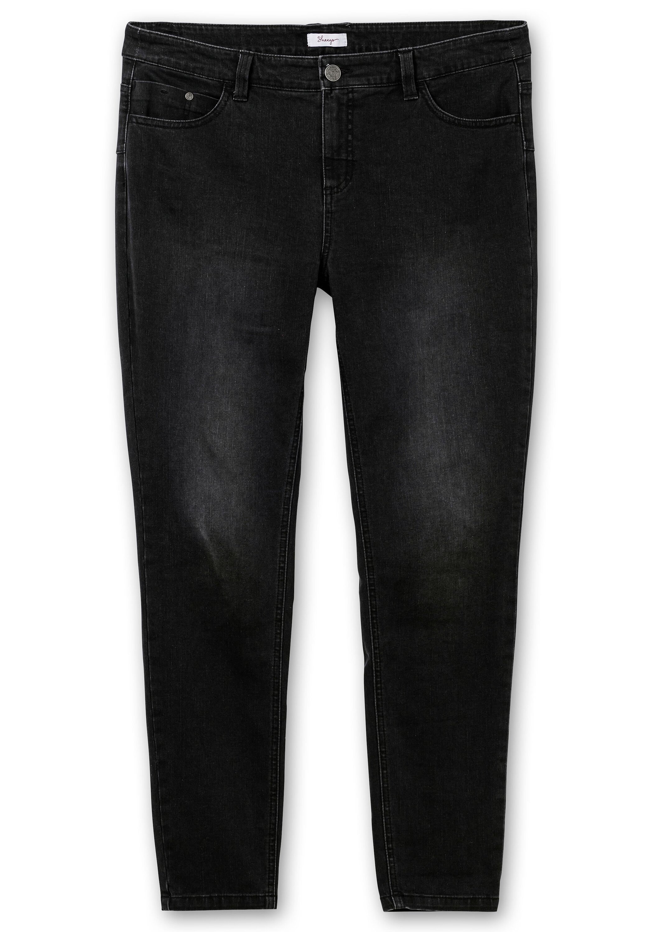 Sheego Stretch-Jeans »Jeans für sehr schmale Beine und mehr Bauch«